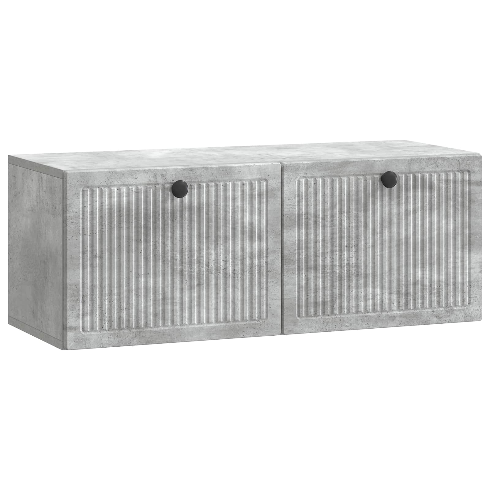Meuble TV mural Gris béton 78,5 x 31 x 30 cm Bois d'ingénierie - XIOS