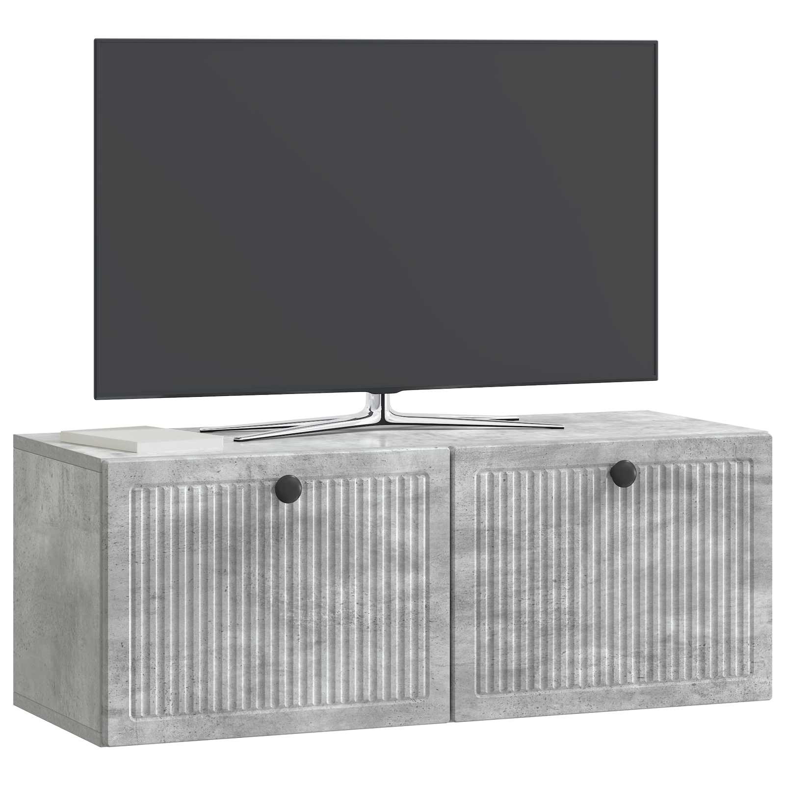 Meuble TV mural Gris béton 78,5 x 31 x 30 cm Bois d'ingénierie - XIOS