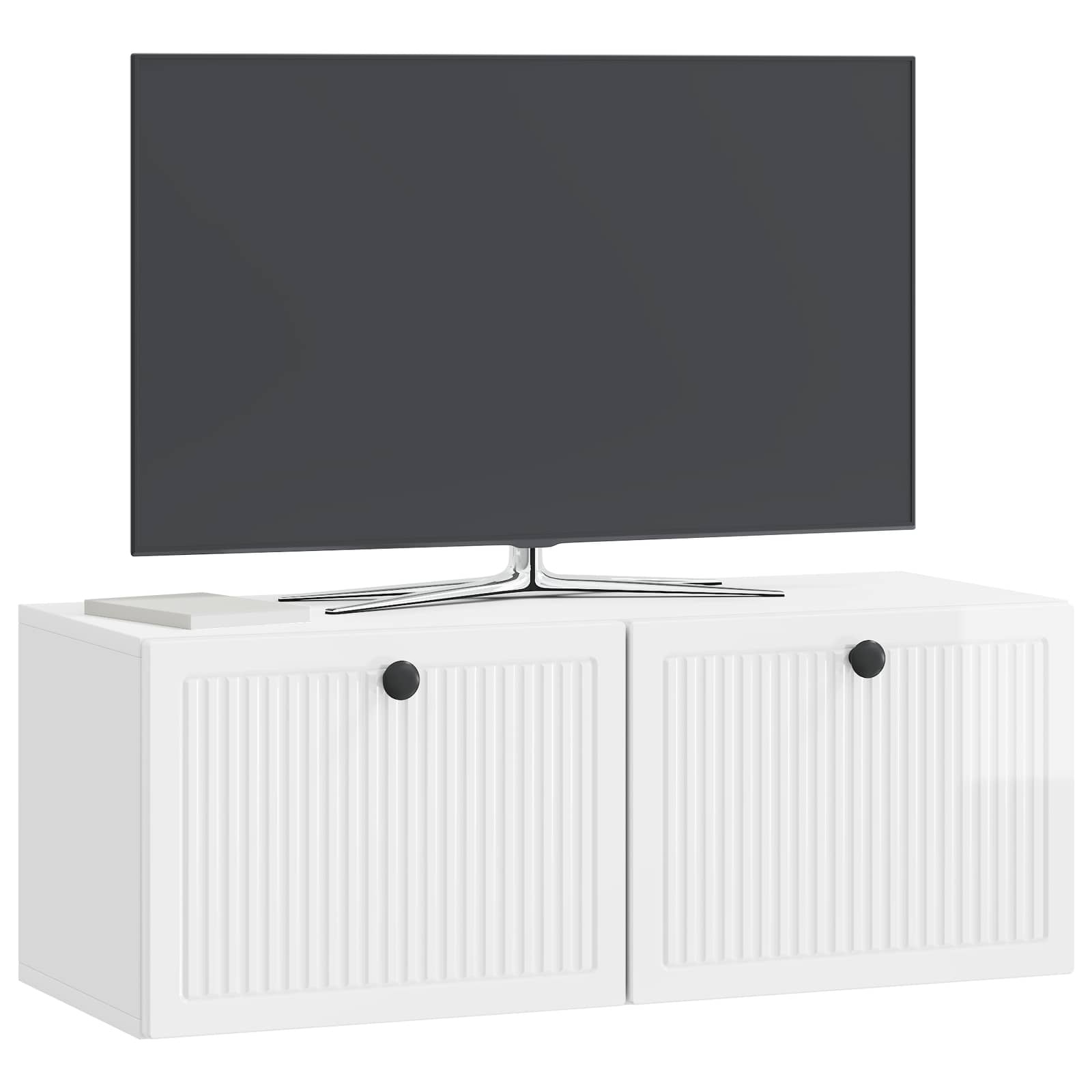 Meuble TV mural Montage mural Blanc brillant 78,5 x 31 x 30 cm - XIOS