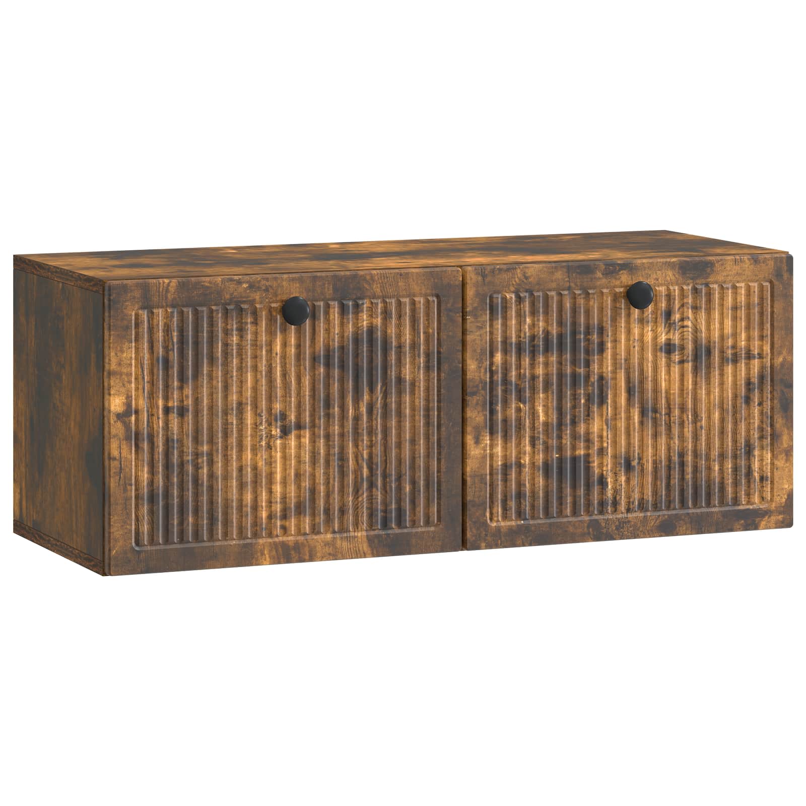 Meuble TV mural Chêne fumé 78,5 x 31 x 30 cm Bois d'ingénierie - XIOS