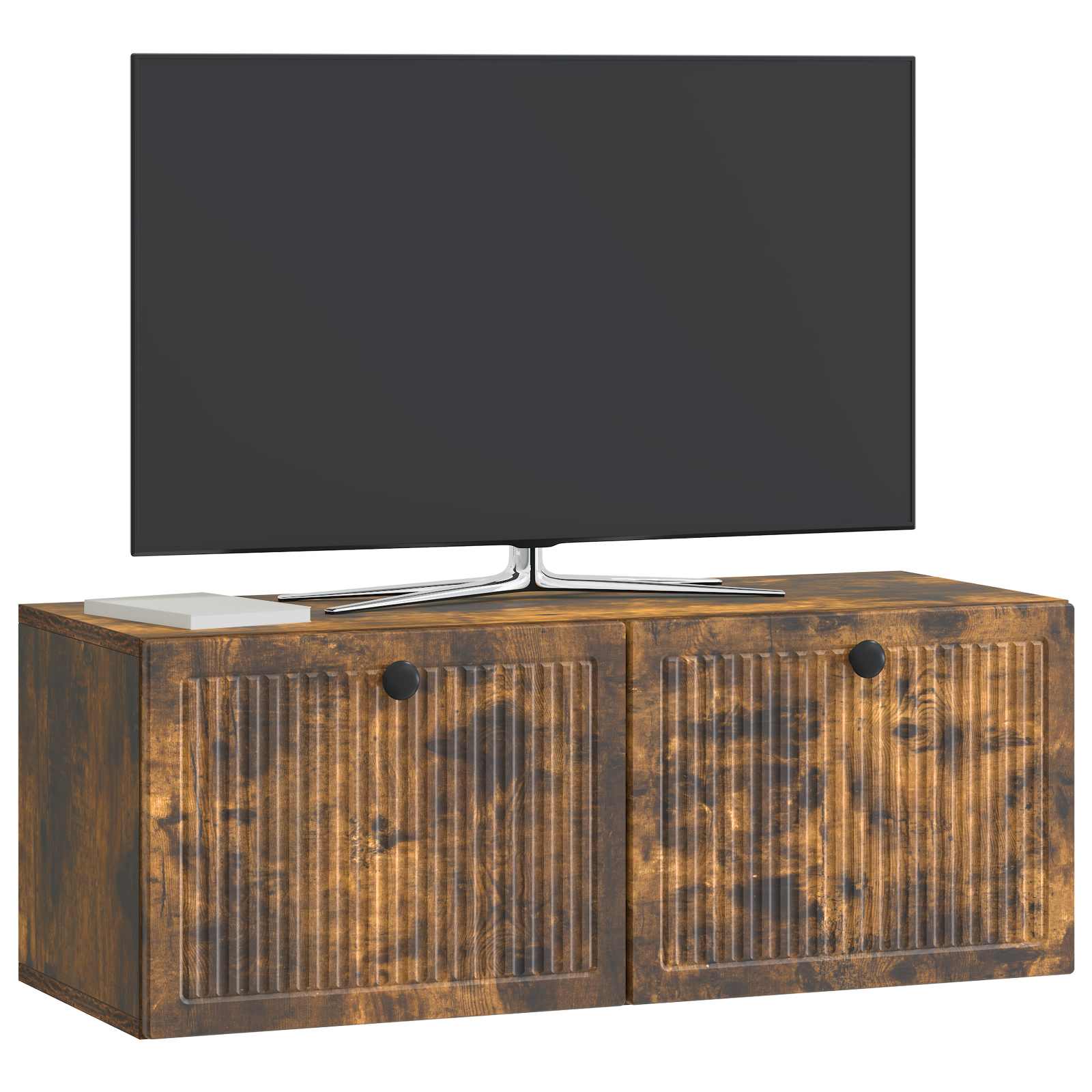 Meuble TV mural Chêne fumé 78,5 x 31 x 30 cm Bois d'ingénierie - XIOS