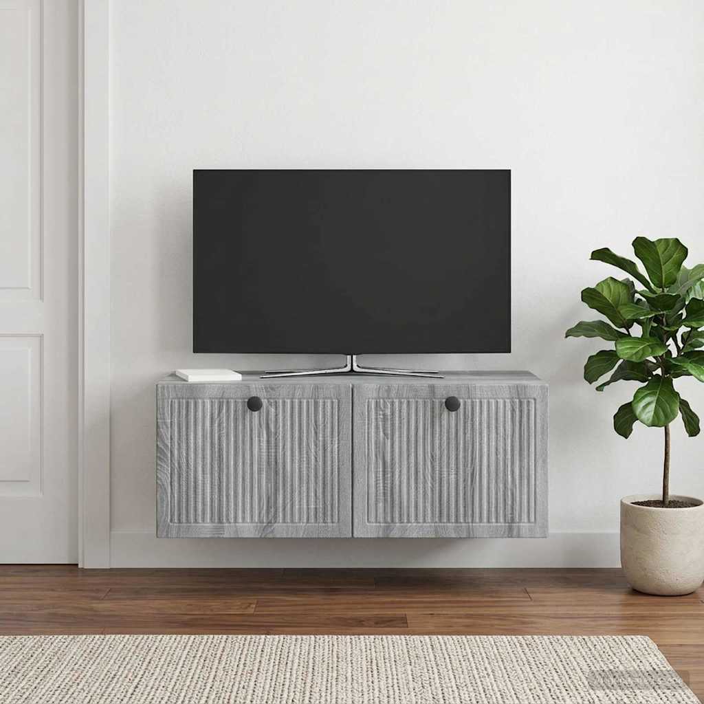 Meuble TV mural Sonoma gris 78,5 x 31 x 30 cm Bois d'ingénierie - XIOS