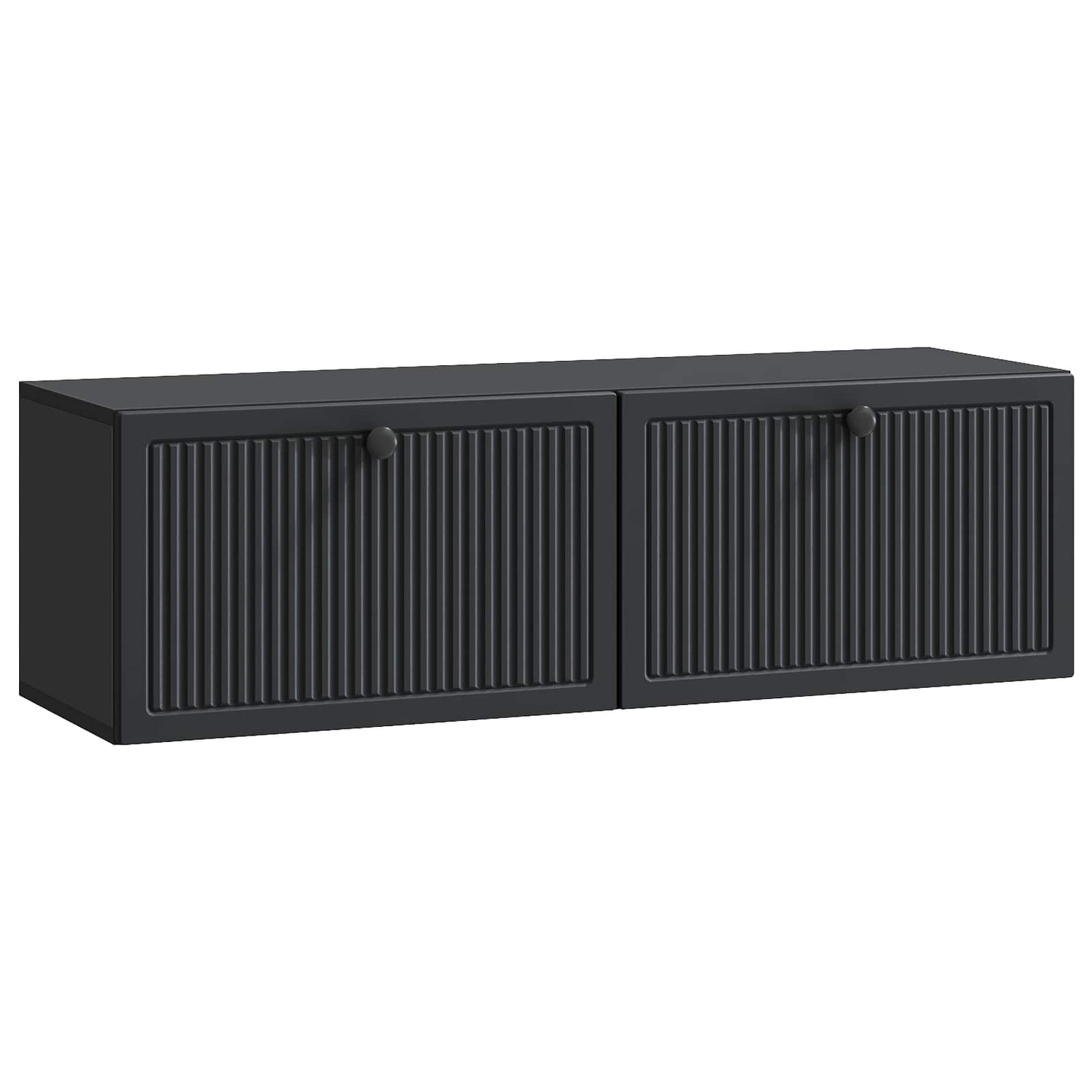 Meuble TV mural Noir 98 x 31 x 30 cm Bois d'ingénierie - XIOS