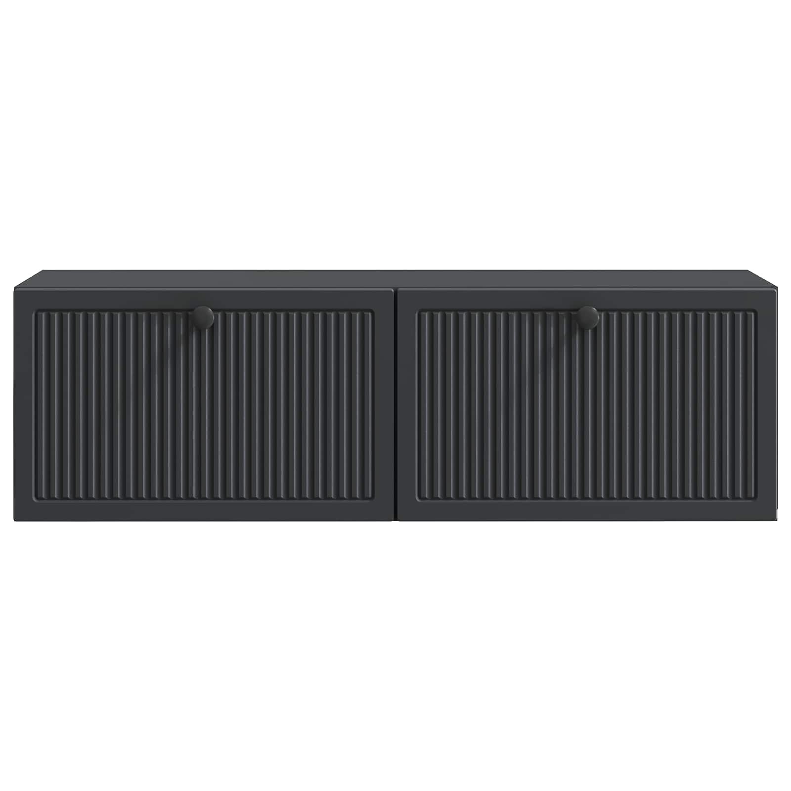 Meuble TV mural Noir 98 x 31 x 30 cm Bois d'ingénierie - XIOS