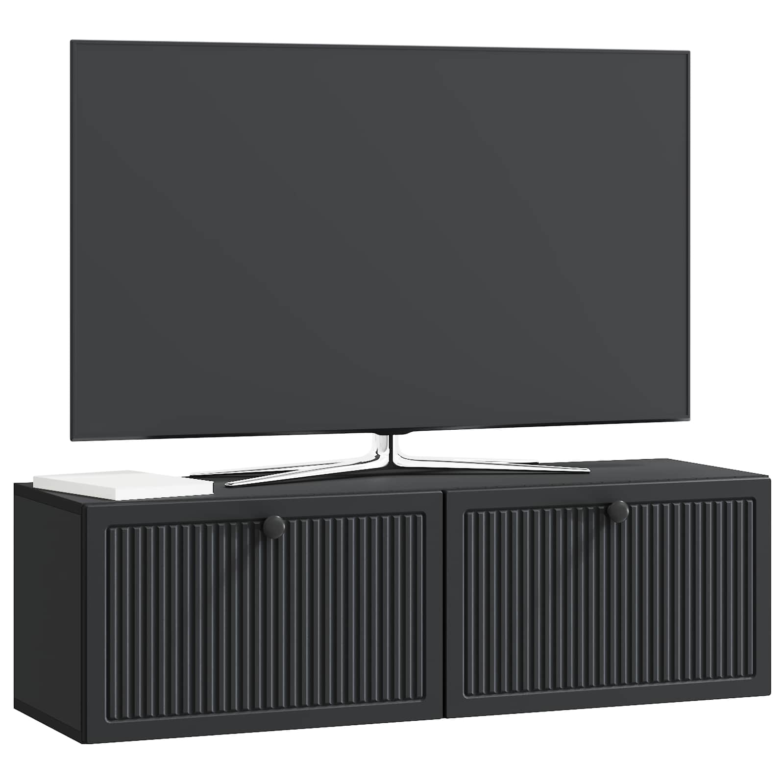 Meuble TV mural Noir 98 x 31 x 30 cm Bois d'ingénierie - XIOS
