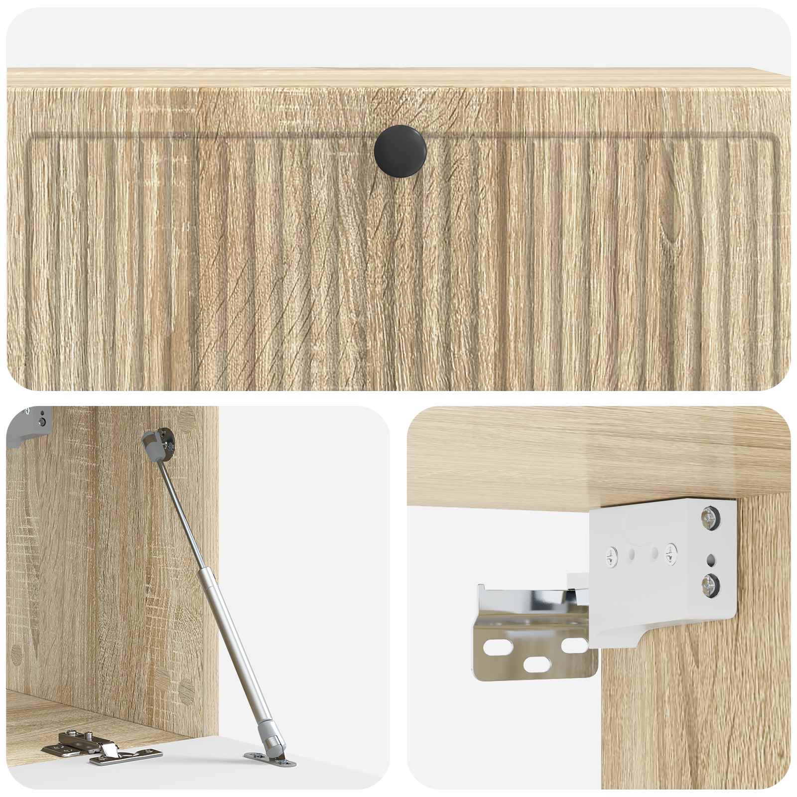 Meuble TV mural Chêne Sonoma 98 x 31 x 30 cm Bois d'ingénierie - XIOS