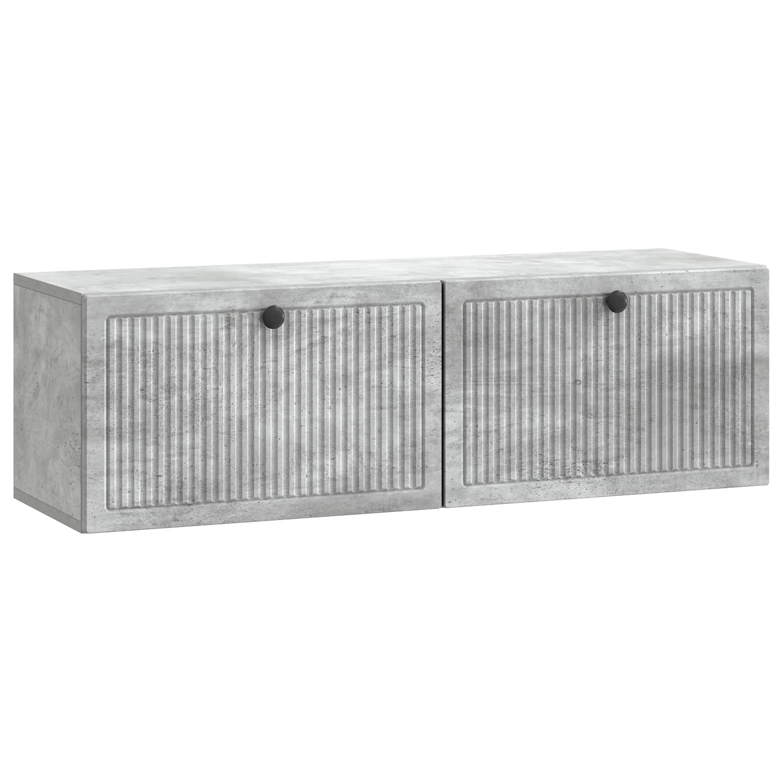 Meuble TV mural Gris béton 98 x 31 x 30 cm Bois d'ingénierie - XIOS