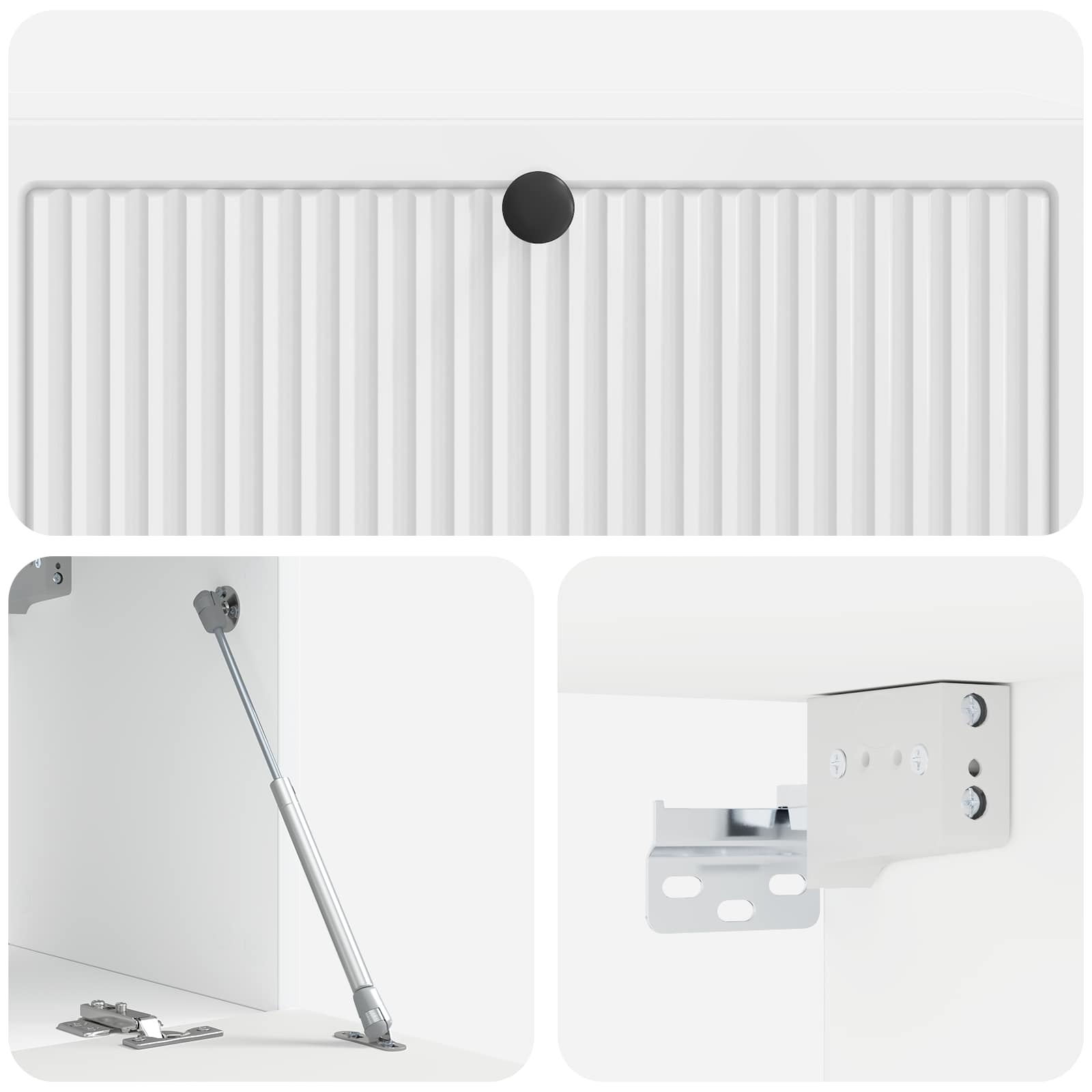 Meuble TV mural Montage mural Blanc brillant 98 x 31 x 30 cm - XIOS