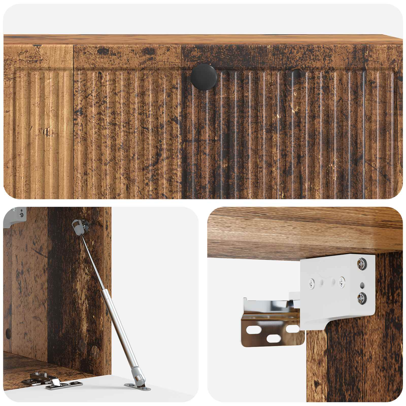 Meuble TV mural Bois ancien 98 x 31 x 30 cm Bois d'ingénierie - XIOS