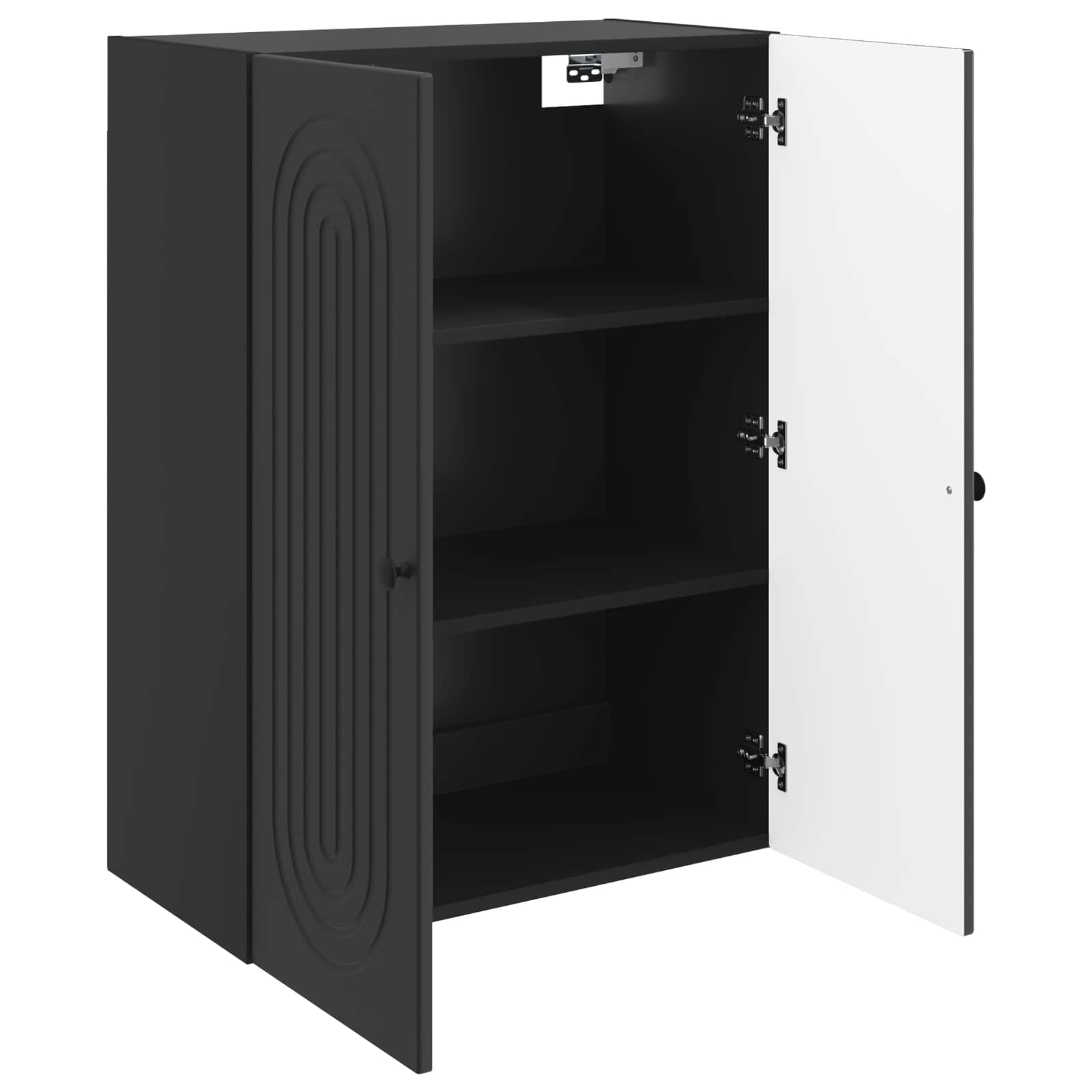 Armoire Murale Noir 66 x 34,5 x 90 cm Bois d'ingénierie - XIOS