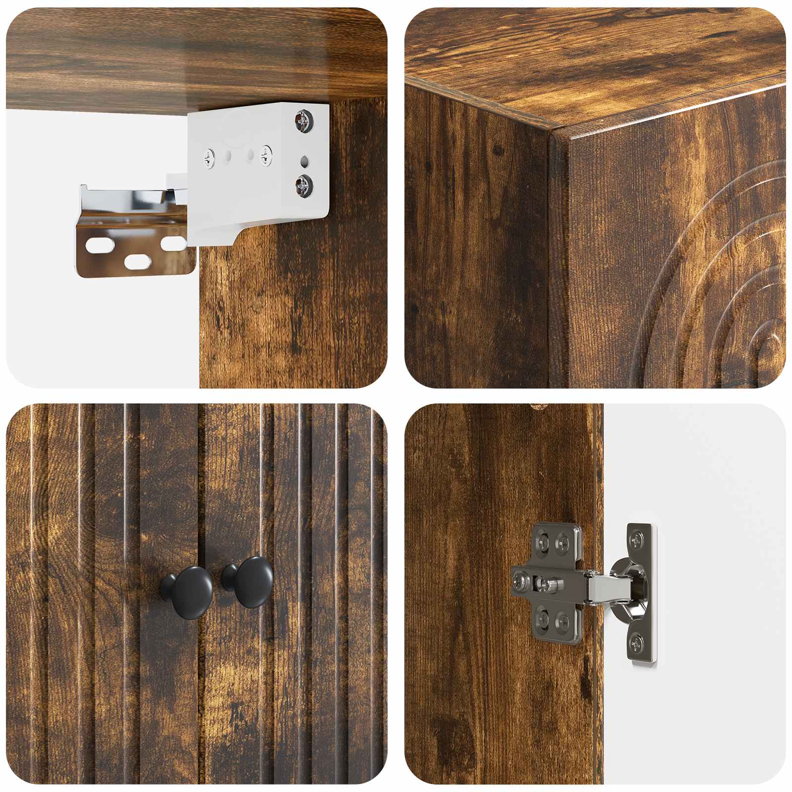 Armoire Murale Chêne fumé 59 x 31 x 60 cm Bois d'ingénierie - XIOS