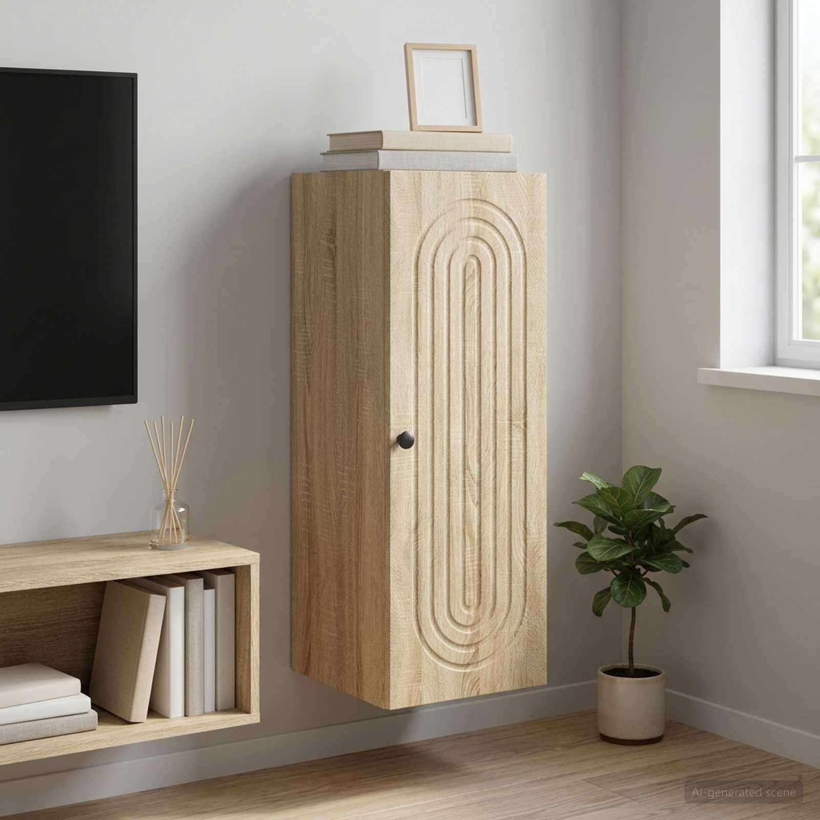 Armoire Murale Chêne Sonoma 33 x 34,5 x 90 cm Bois d'ingénierie - XIOS