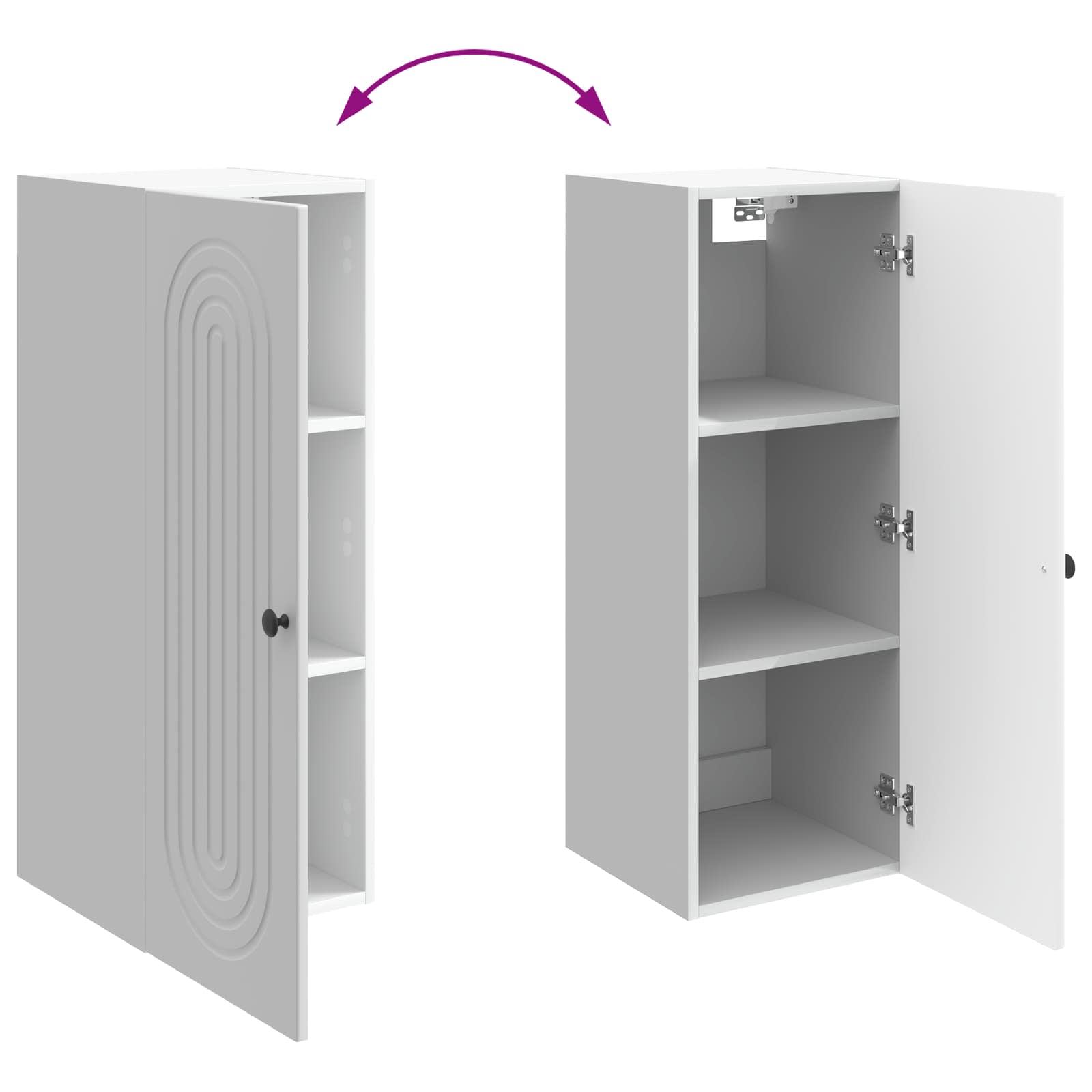 Armoire Murale Blanc brillant 33 x 34,5 x 90 cm - XIOS
