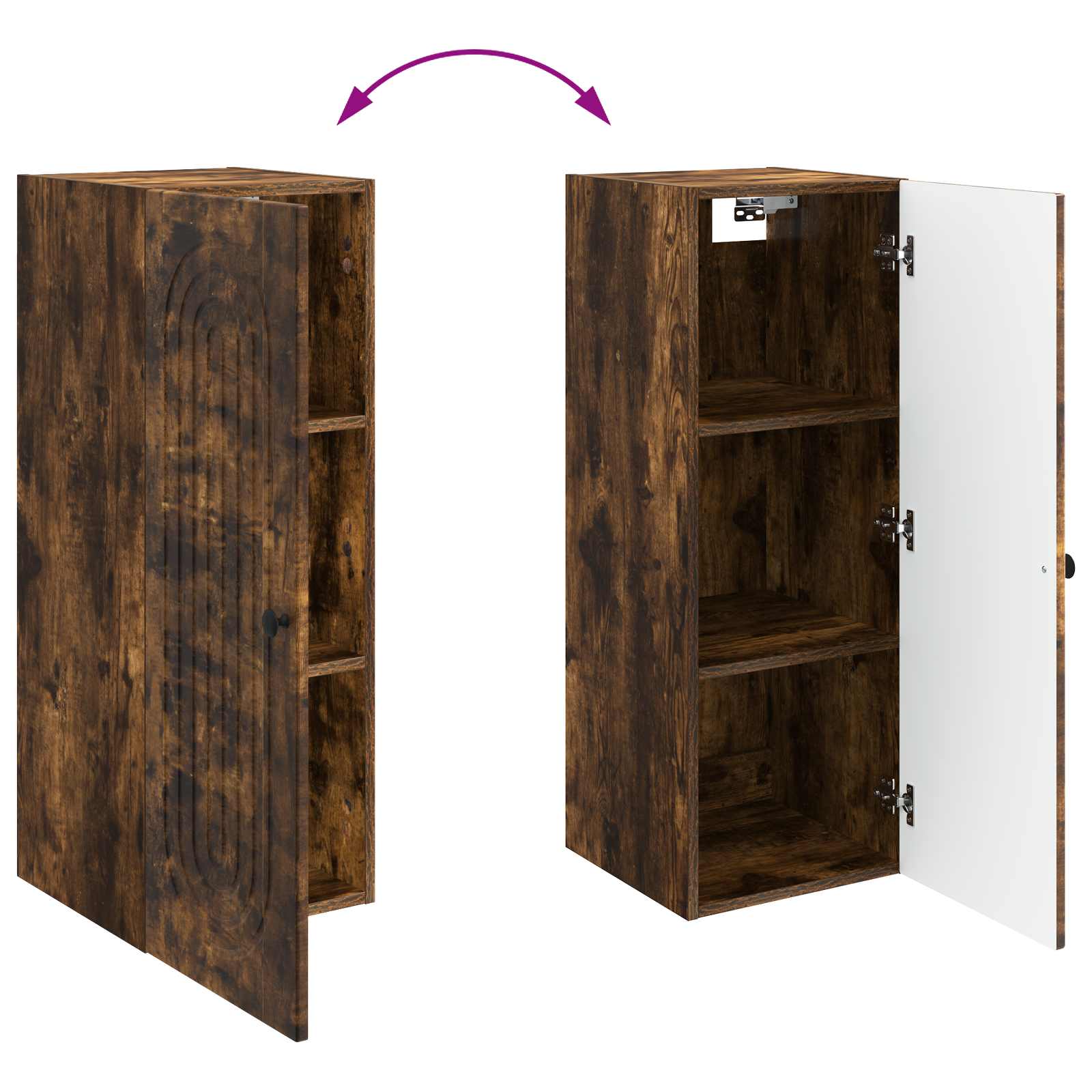 Armoire Murale Chêne fumé 33 x 34,5 x 90 cm Bois d'ingénierie - XIOS