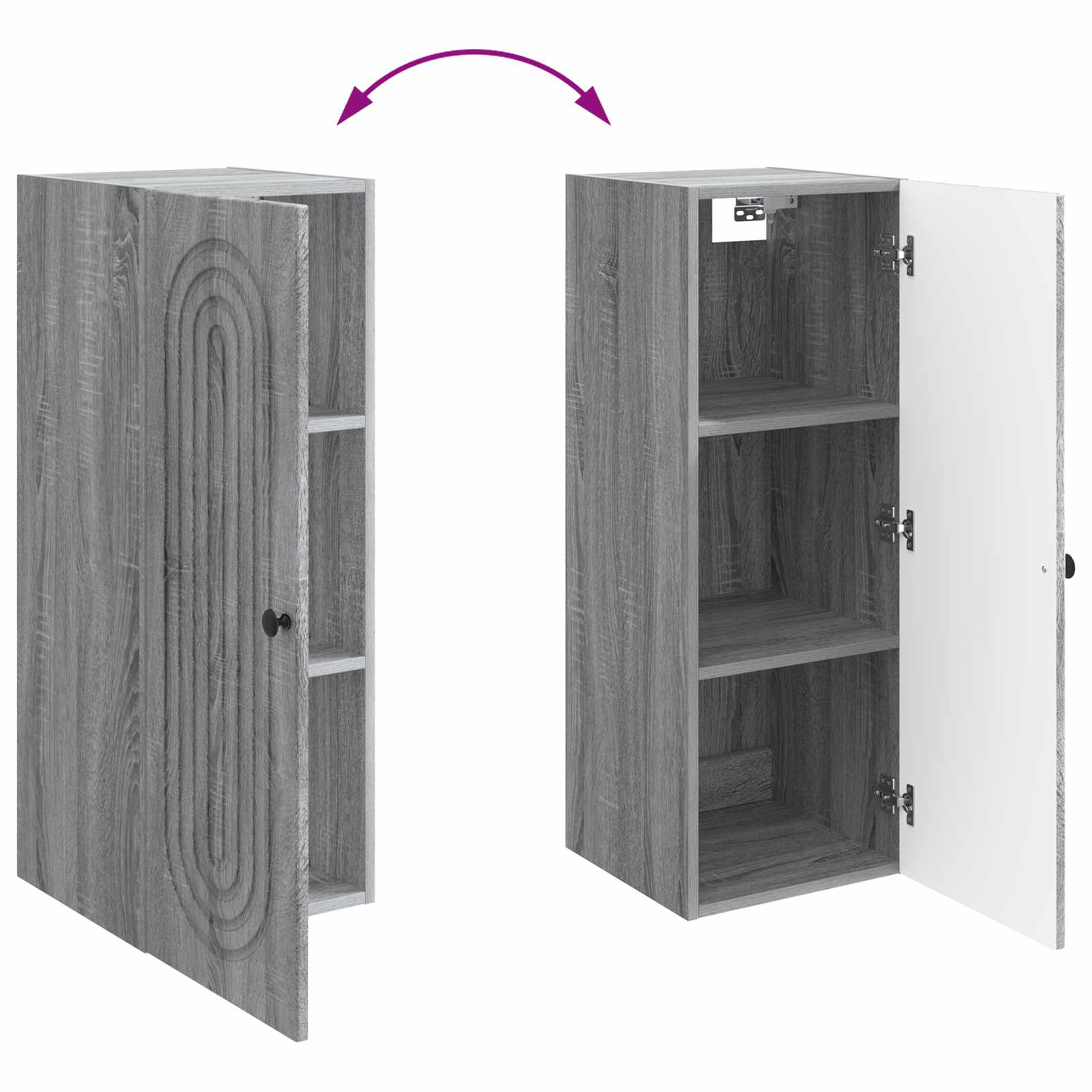 Armoire Murale Sonoma gris 33 x 34,5 x 90 cm Bois d'ingénierie - XIOS