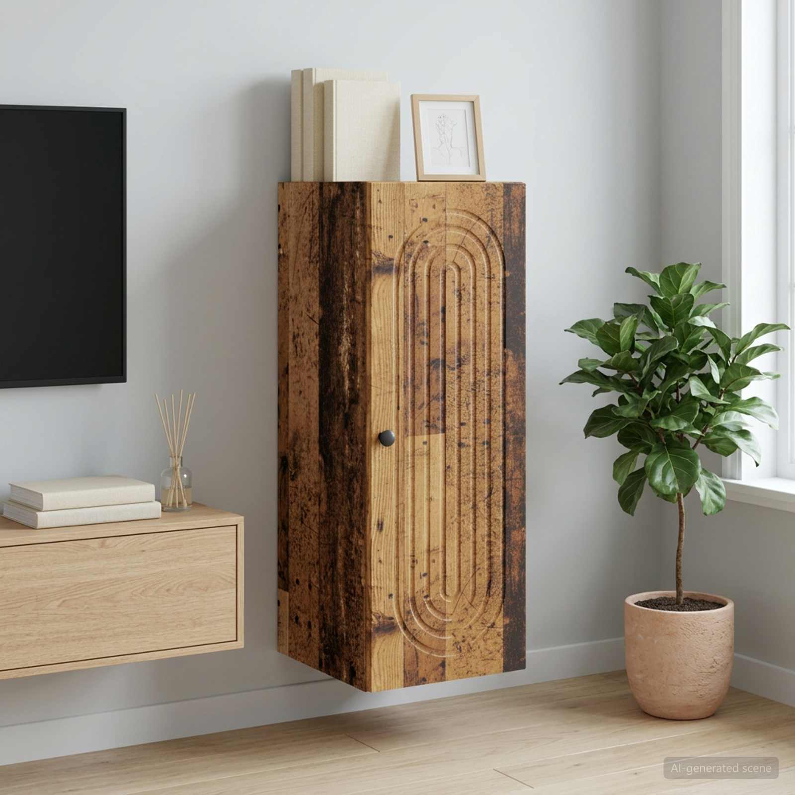 Armoire Murale Bois ancien 33 x 34,5 x 90 cm Bois d'ingénierie - XIOS