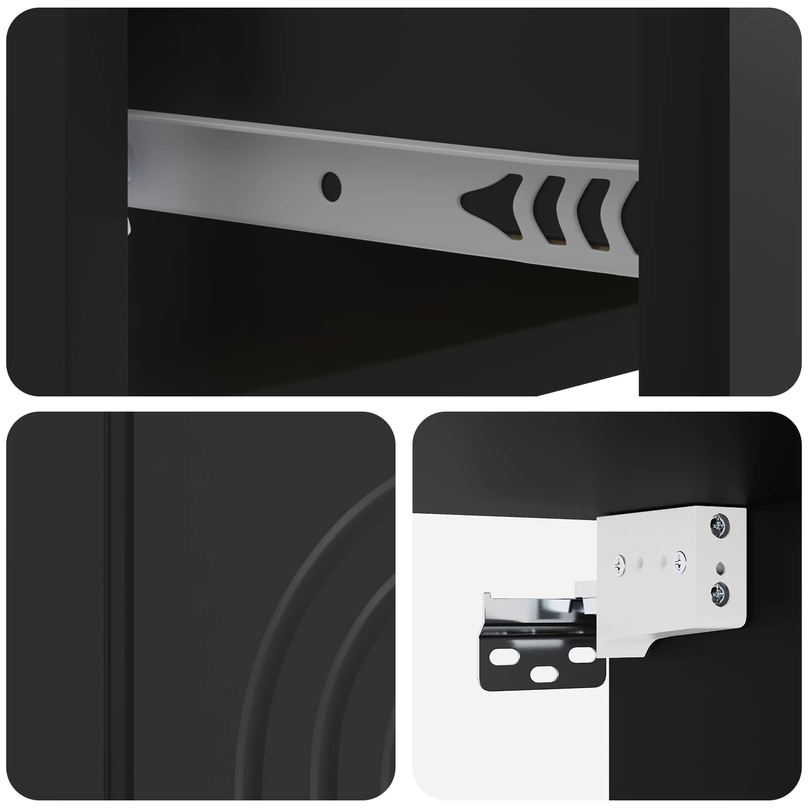 Cabinet de chevet mural 2 pcs Noir 33 x 34,5 x 20 cm - XIOS