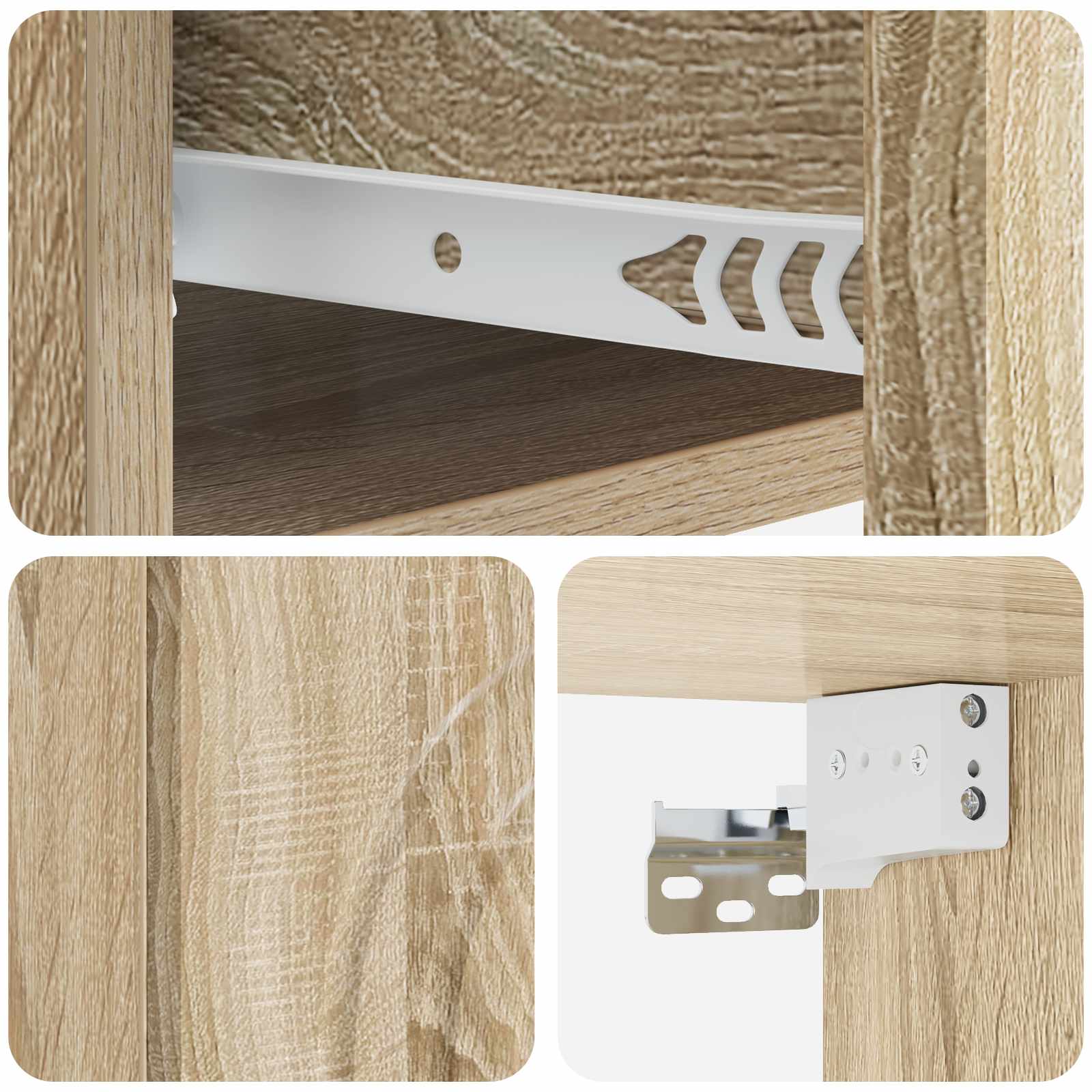 Cabinet de chevet mural 2 pcs Chêne Sonoma 33 x 34,5 x 20 cm - XIOS