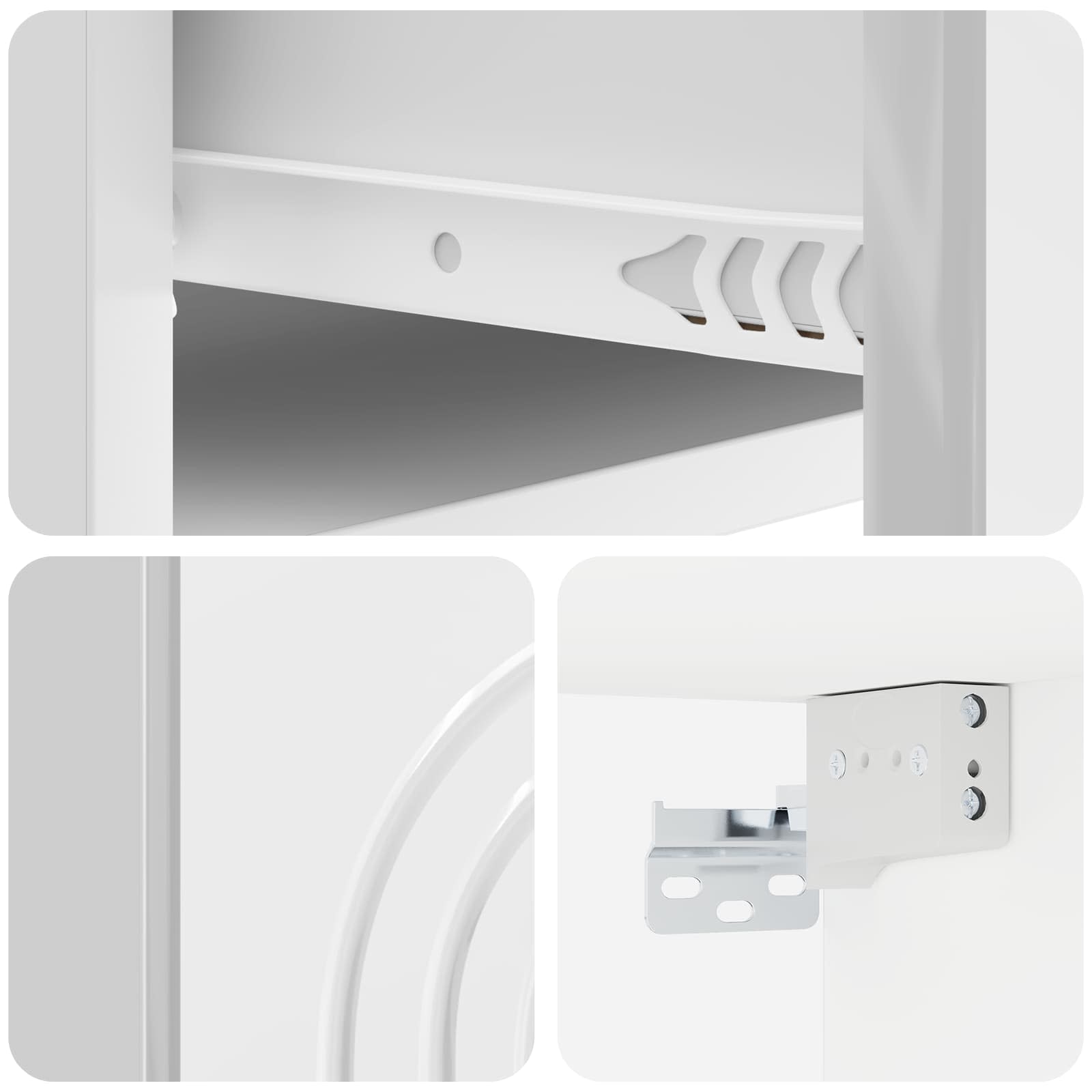 Cabinet de chevet mural 2 pcs Blanc brillant 33 x 34,5 x 20 cm - XIOS
