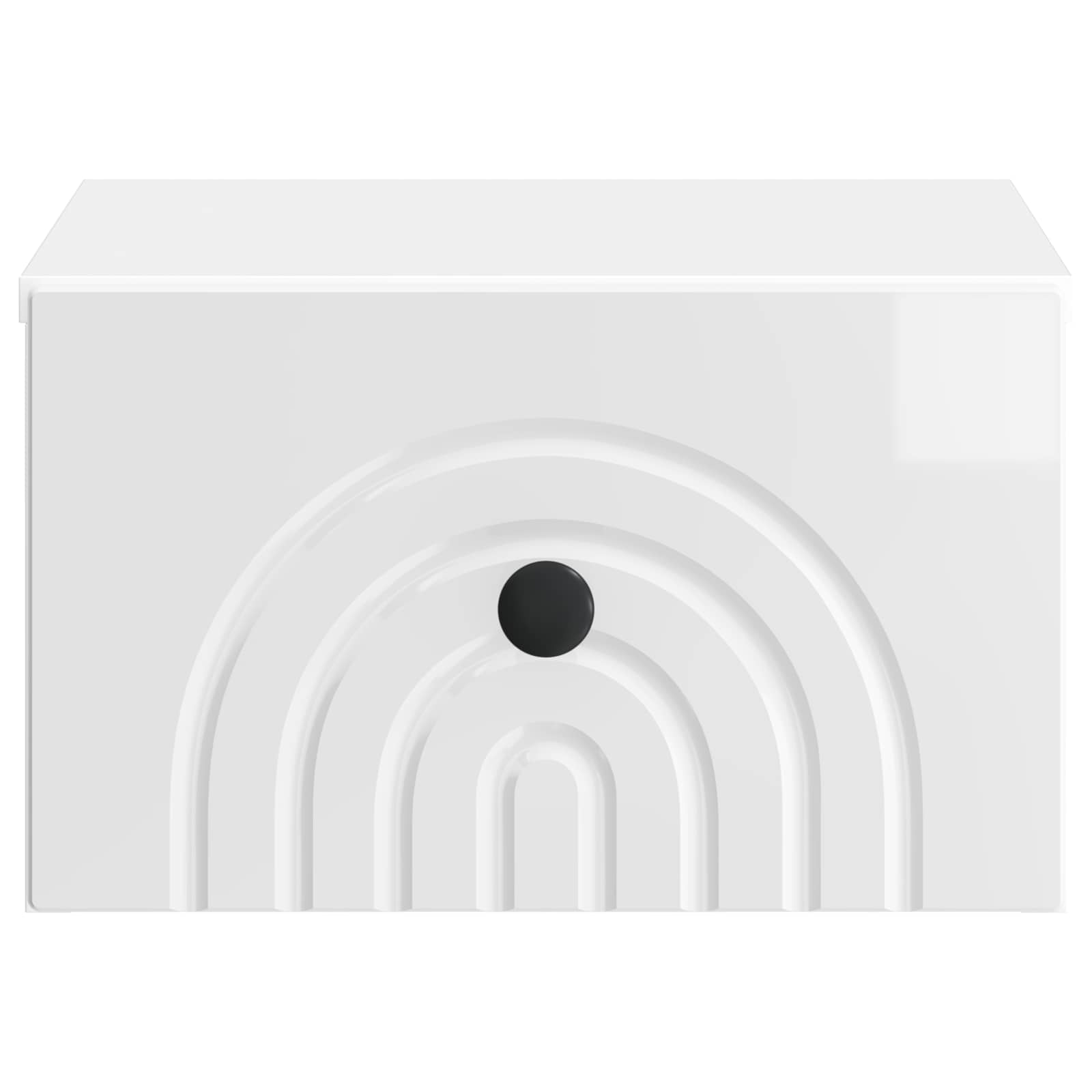 Cabinet de chevet mural 2 pcs Blanc brillant 33 x 34,5 x 20 cm - XIOS