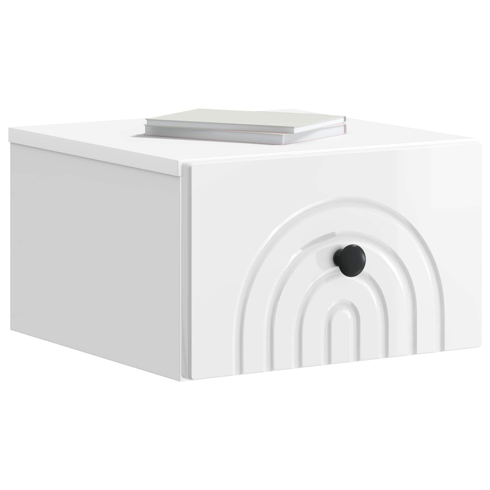 Cabinet de chevet mural 2 pcs Blanc brillant 33 x 34,5 x 20 cm - XIOS