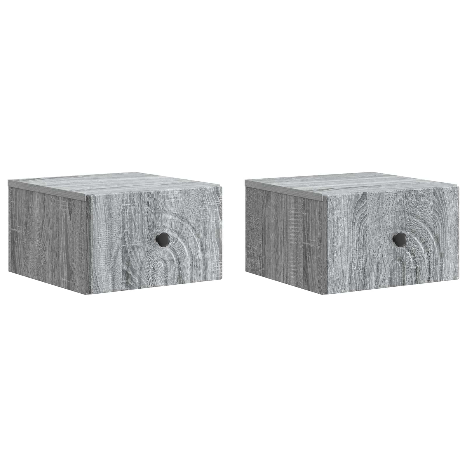 Cabinet de chevet mural 2 pcs Sonoma gris 33 x 34,5 x 20 cm - XIOS