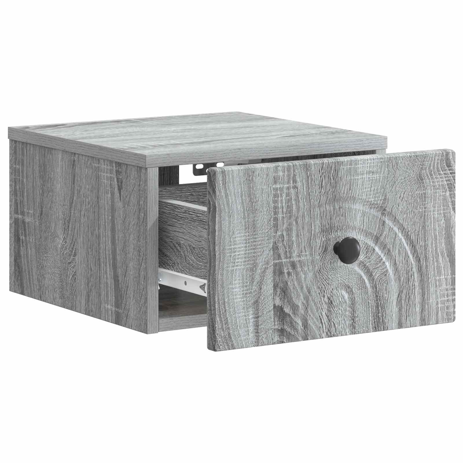Cabinet de chevet mural 2 pcs Sonoma gris 33 x 34,5 x 20 cm - XIOS