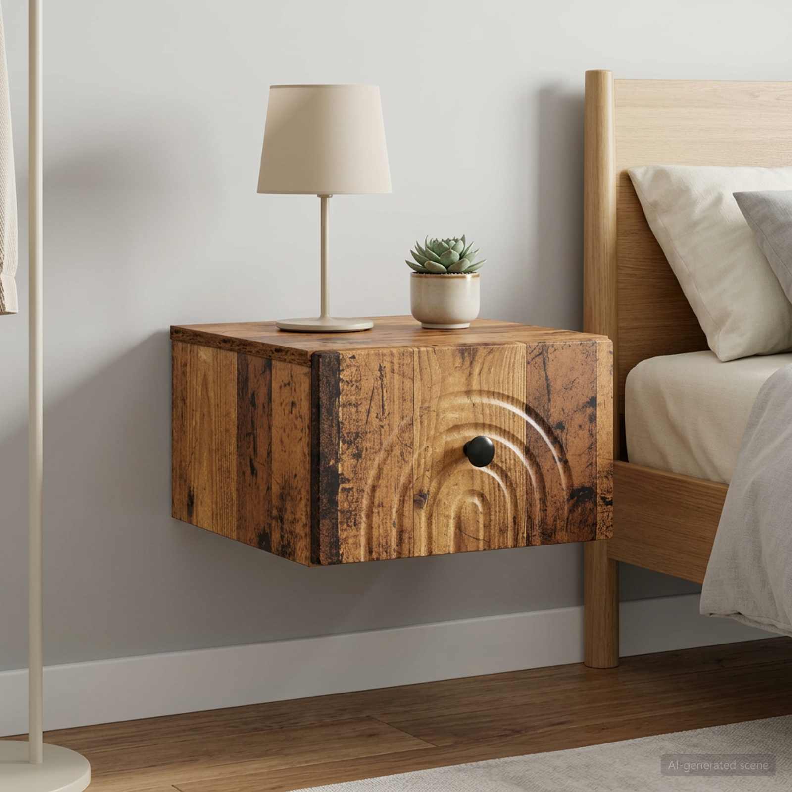 Cabinet de chevet mural 2 pcs Bois ancien 33 x 34,5 x 20 cm - XIOS