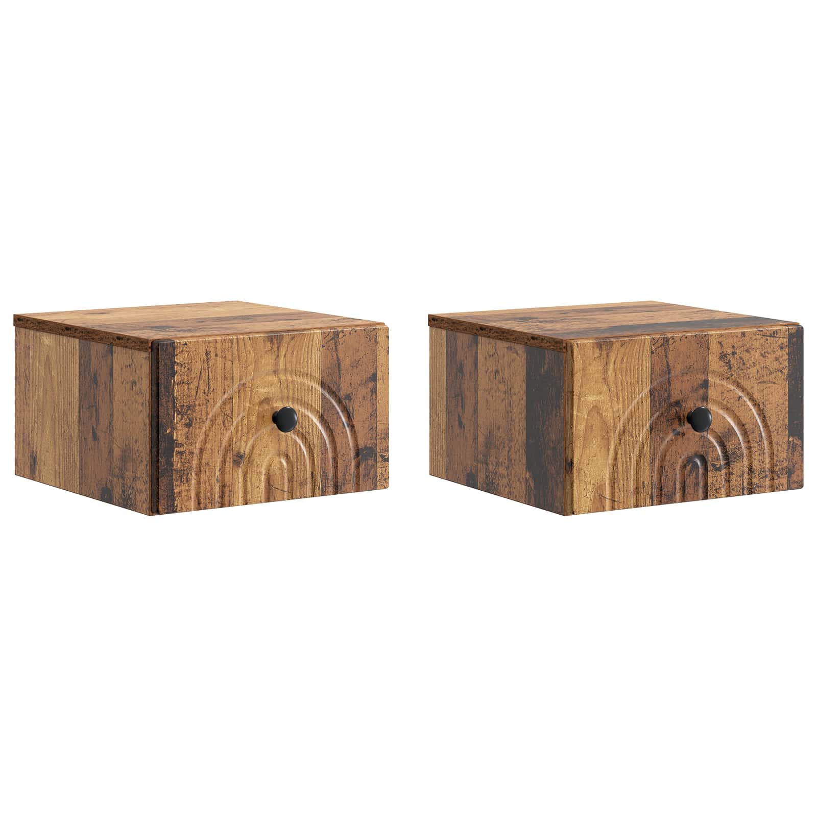 Cabinet de chevet mural 2 pcs Bois ancien 33 x 34,5 x 20 cm - XIOS