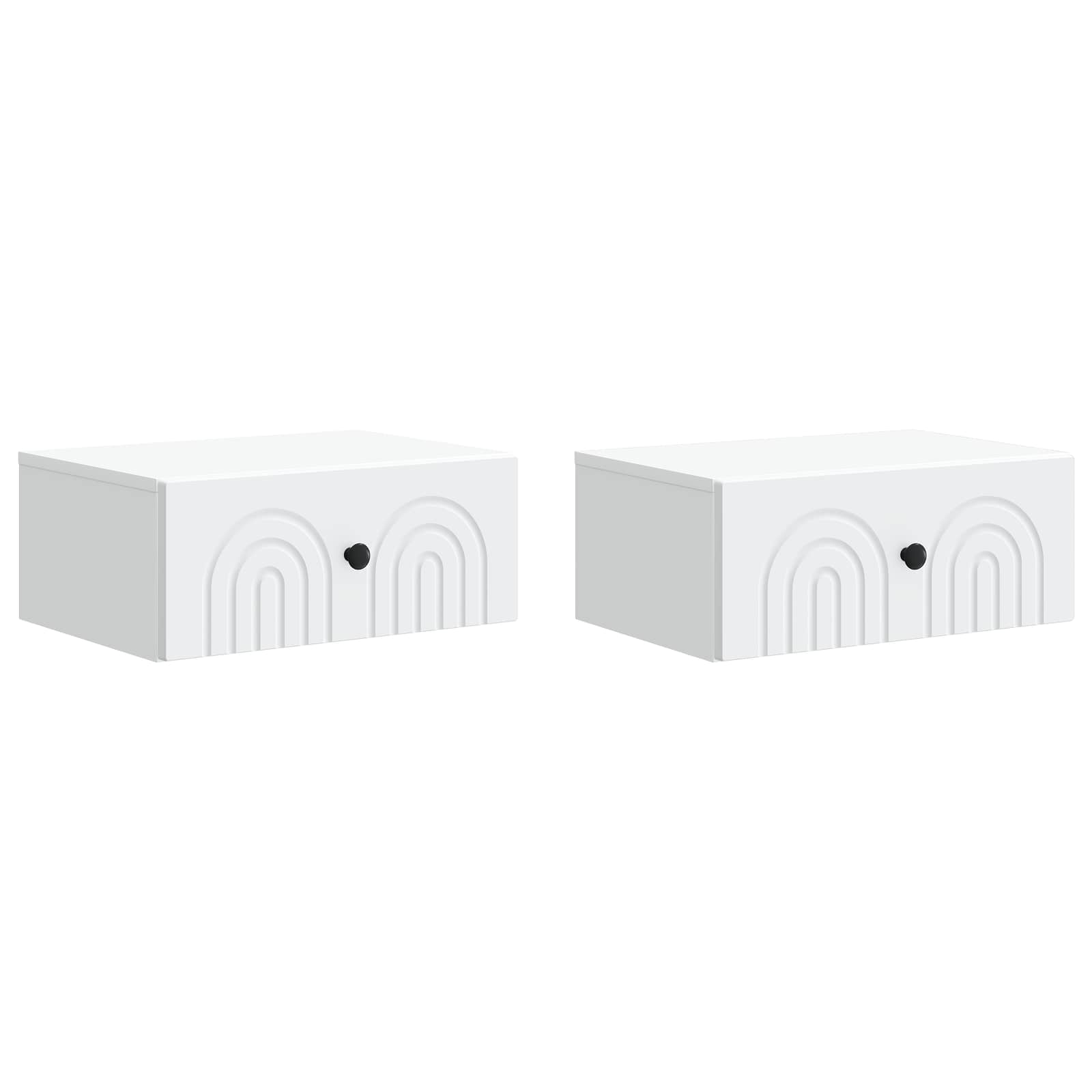 Cabinet de chevet mural 2 pcs Blanc 49 x 34,5 x 20 cm - XIOS