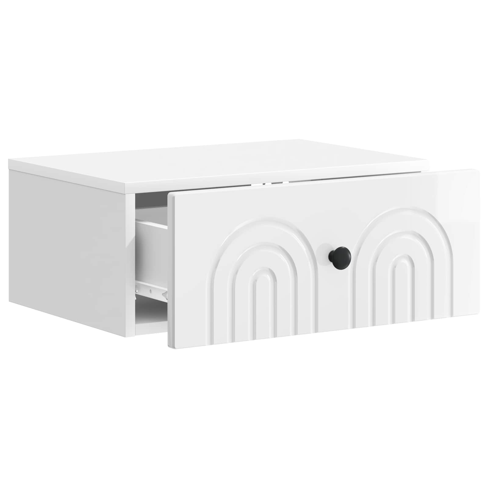 Cabinet de chevet mural Blanc brillant 49 x 34,5 x 20 cm - XIOS