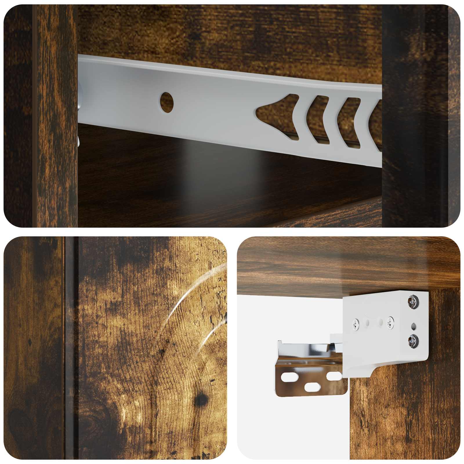 Cabinet de chevet mural 2 pcs Chêne fumé 49 x 34,5 x 20 cm - XIOS
