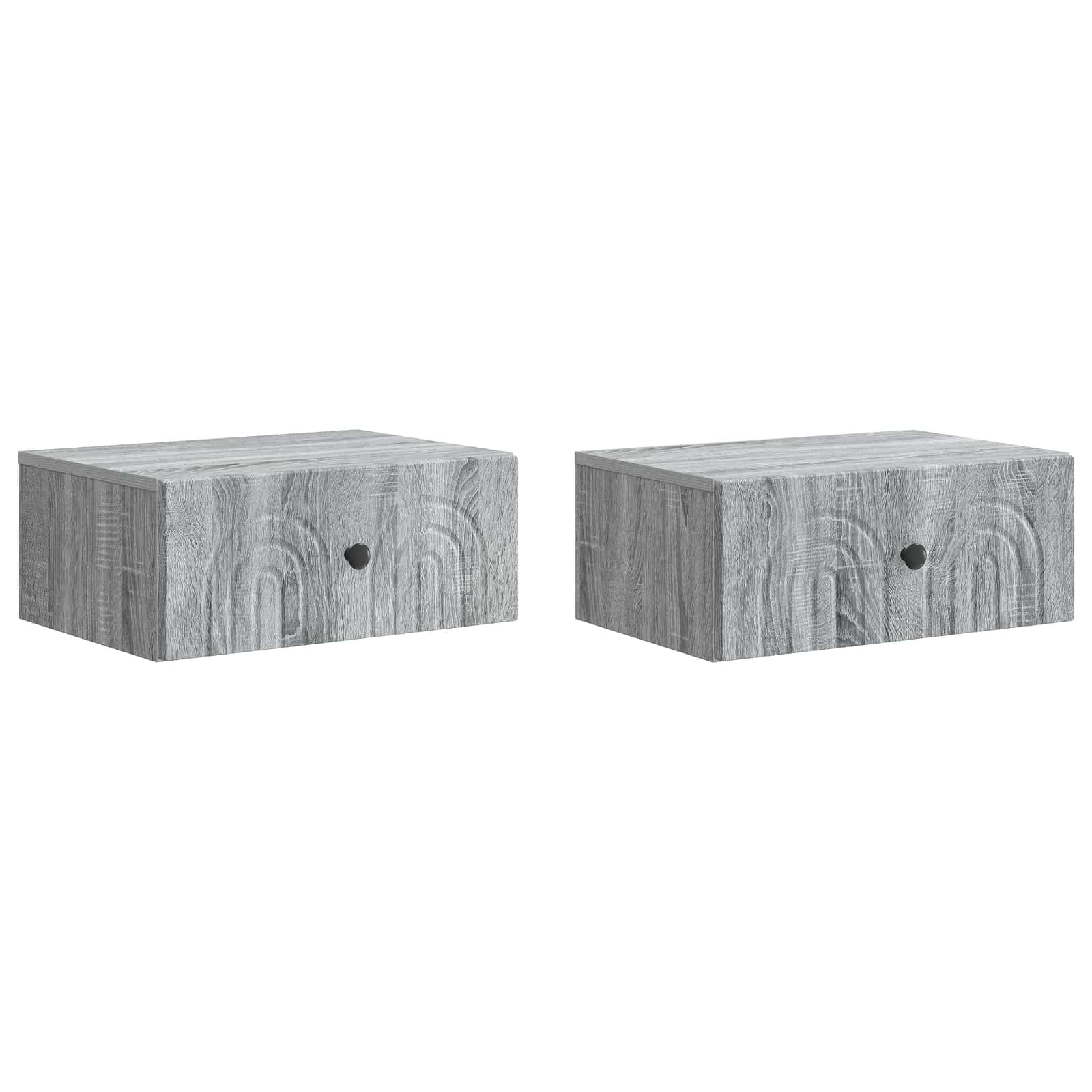 Cabinet de chevet mural 2 pcs Sonoma gris 49 x 34,5 x 20 cm - XIOS