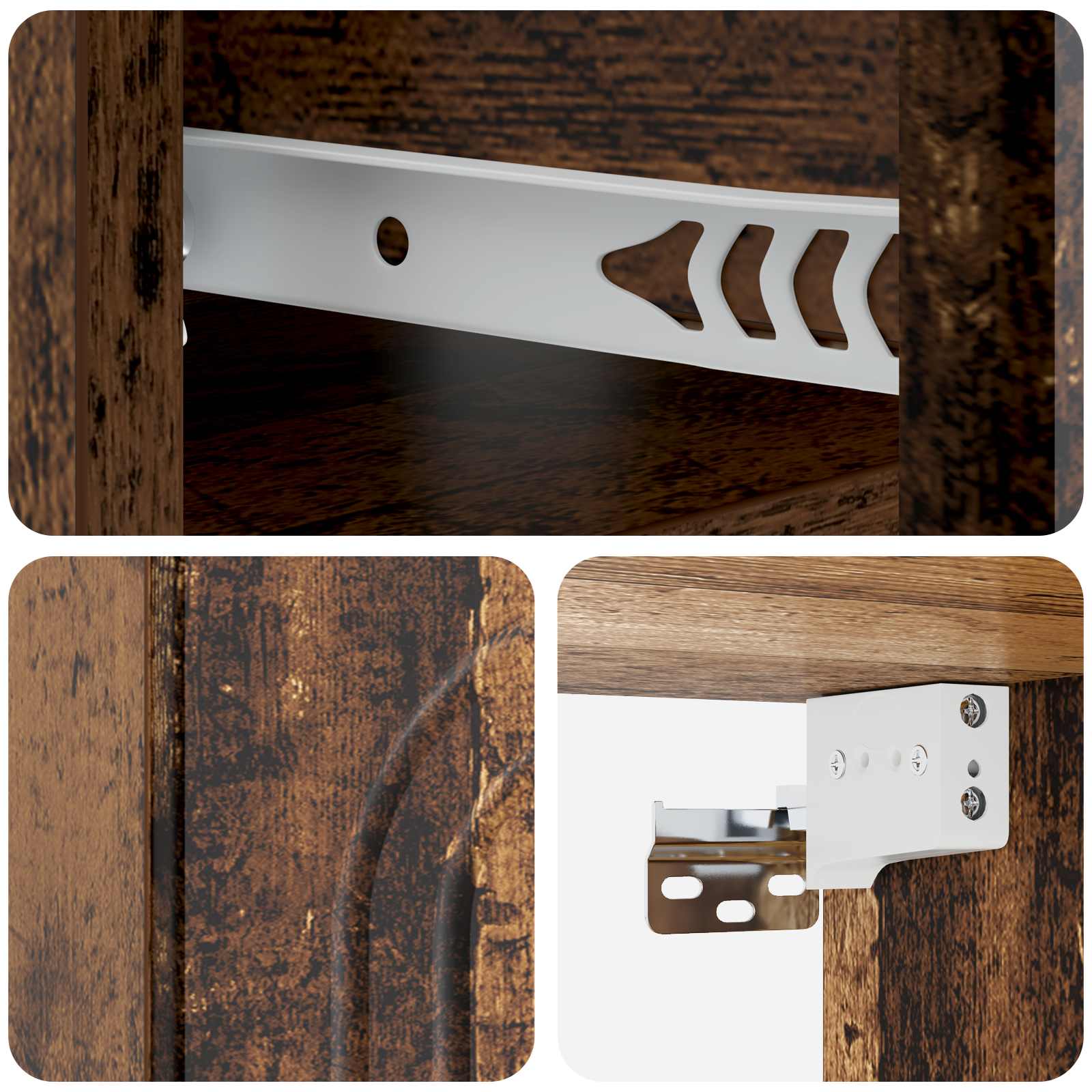 Cabinet de chevet mural 2 pcs Bois ancien 49 x 34,5 x 20 cm - XIOS