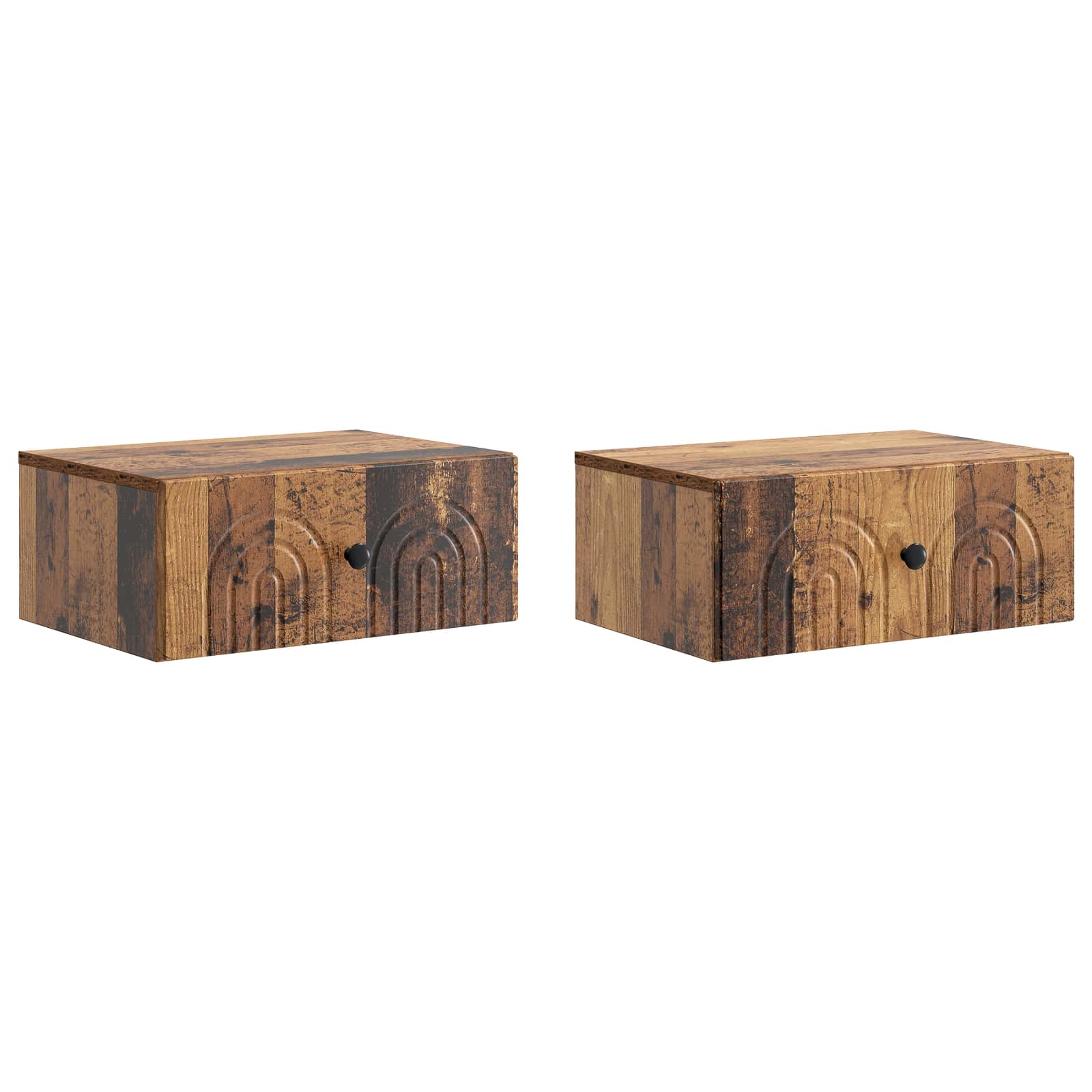 Cabinet de chevet mural 2 pcs Bois ancien 49 x 34,5 x 20 cm - XIOS