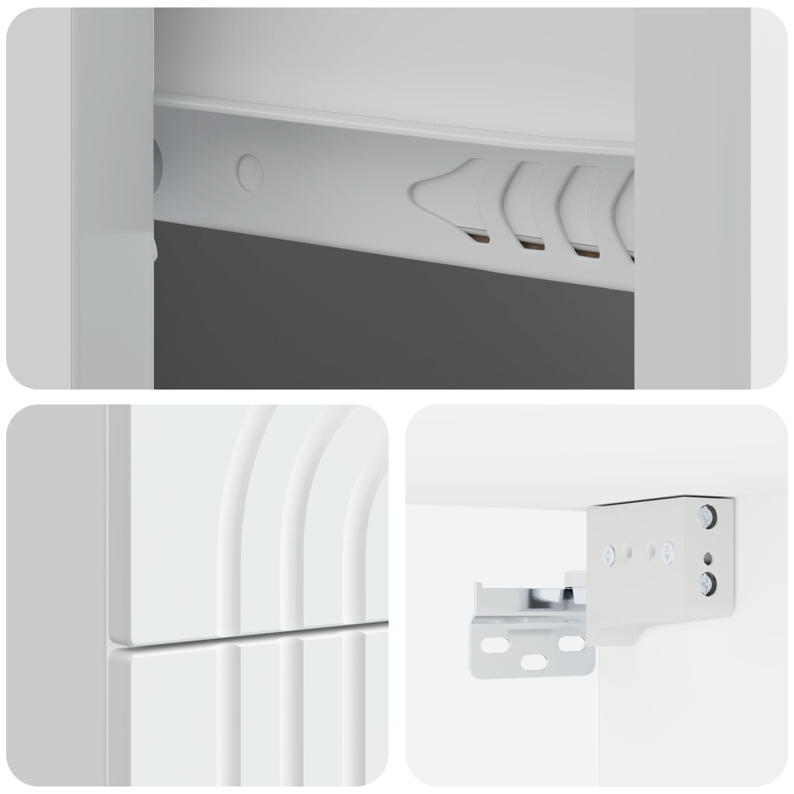 Cabinet de chevet mural 2 pcs Blanc 33 x 34,5 x 40 cm - XIOS