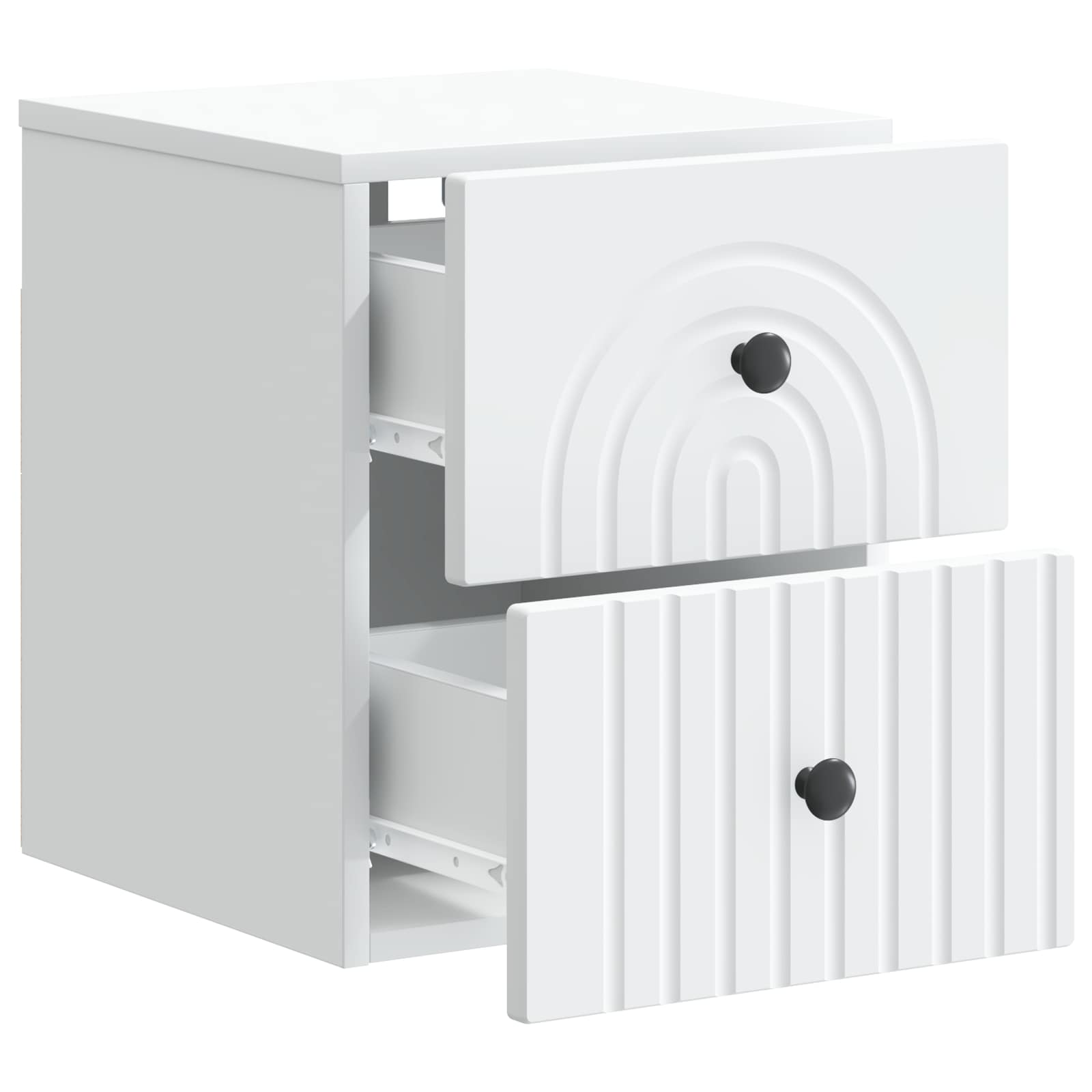 Cabinet de chevet mural 2 pcs Blanc 33 x 34,5 x 40 cm - XIOS