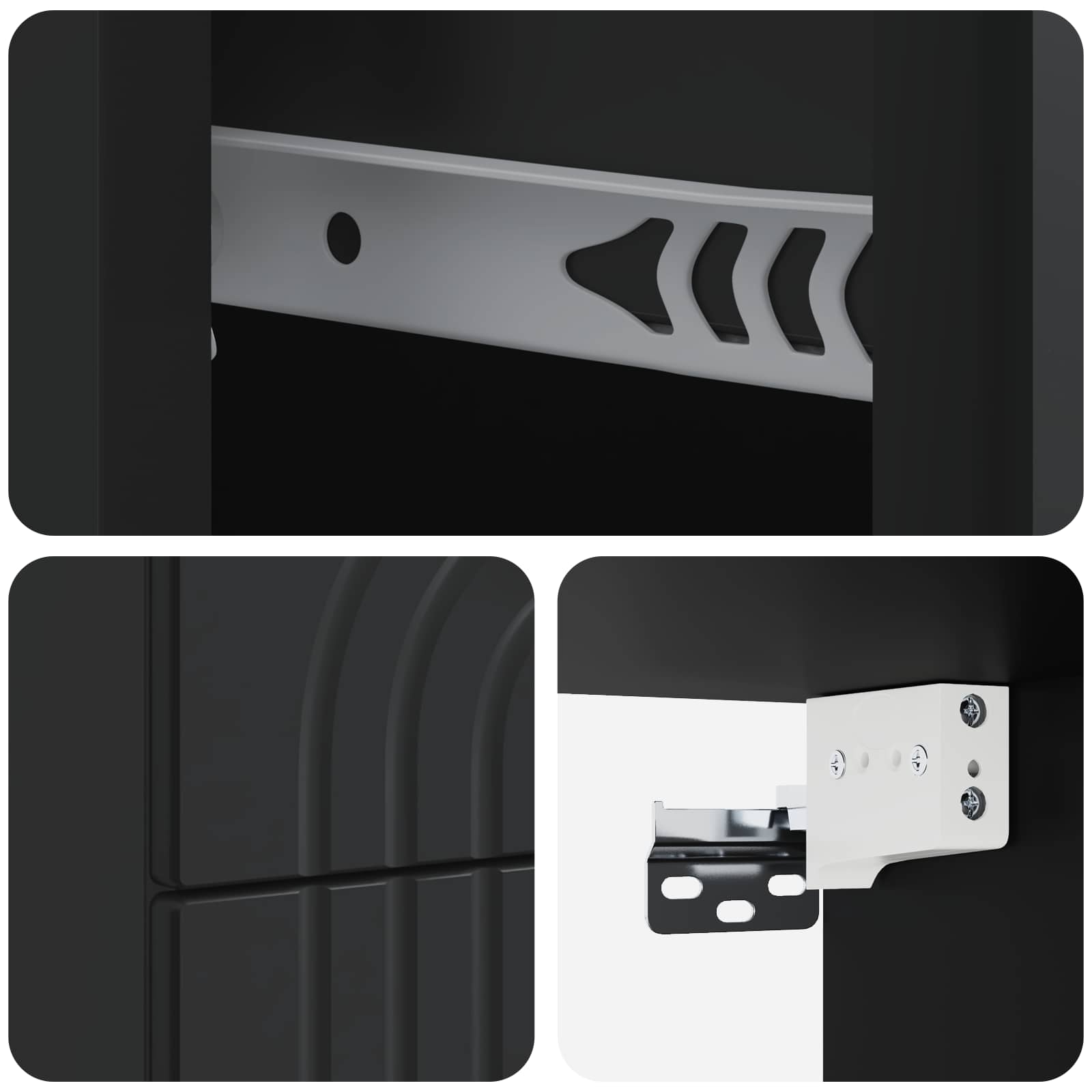 Cabinet de chevet mural 2 pcs Noir 33 x 34,5 x 40 cm - XIOS