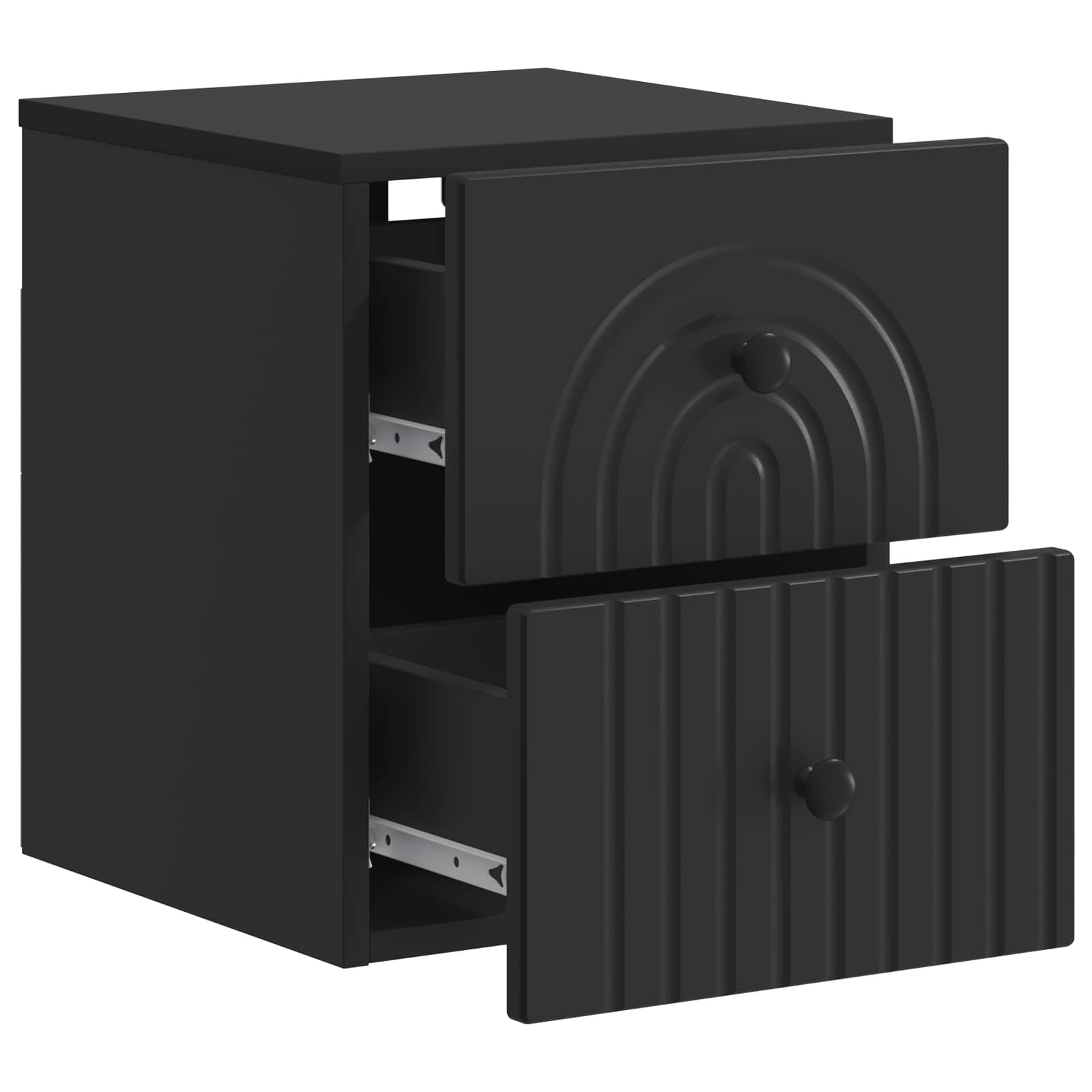 Cabinet de chevet mural 2 pcs Noir 33 x 34,5 x 40 cm - XIOS