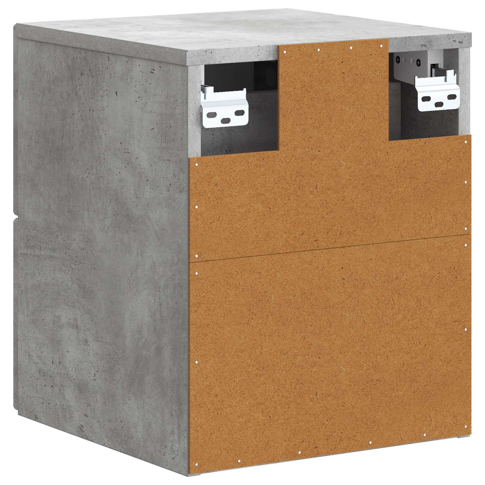 Cabinet de chevet mural 2 pcs Gris béton 33 x 34,5 x 40 cm - XIOS