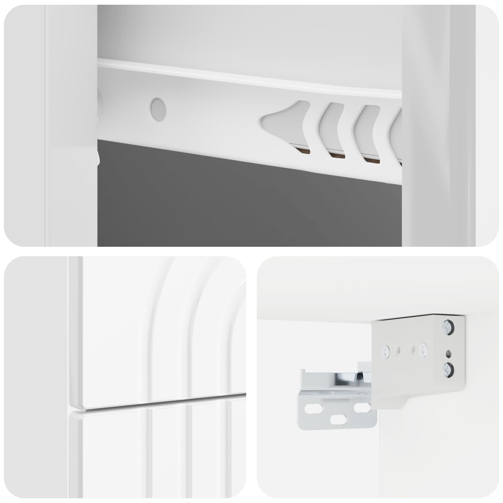 Cabinet de chevet mural 2 pcs Blanc brillant 33 x 34,5 x 40 cm - XIOS
