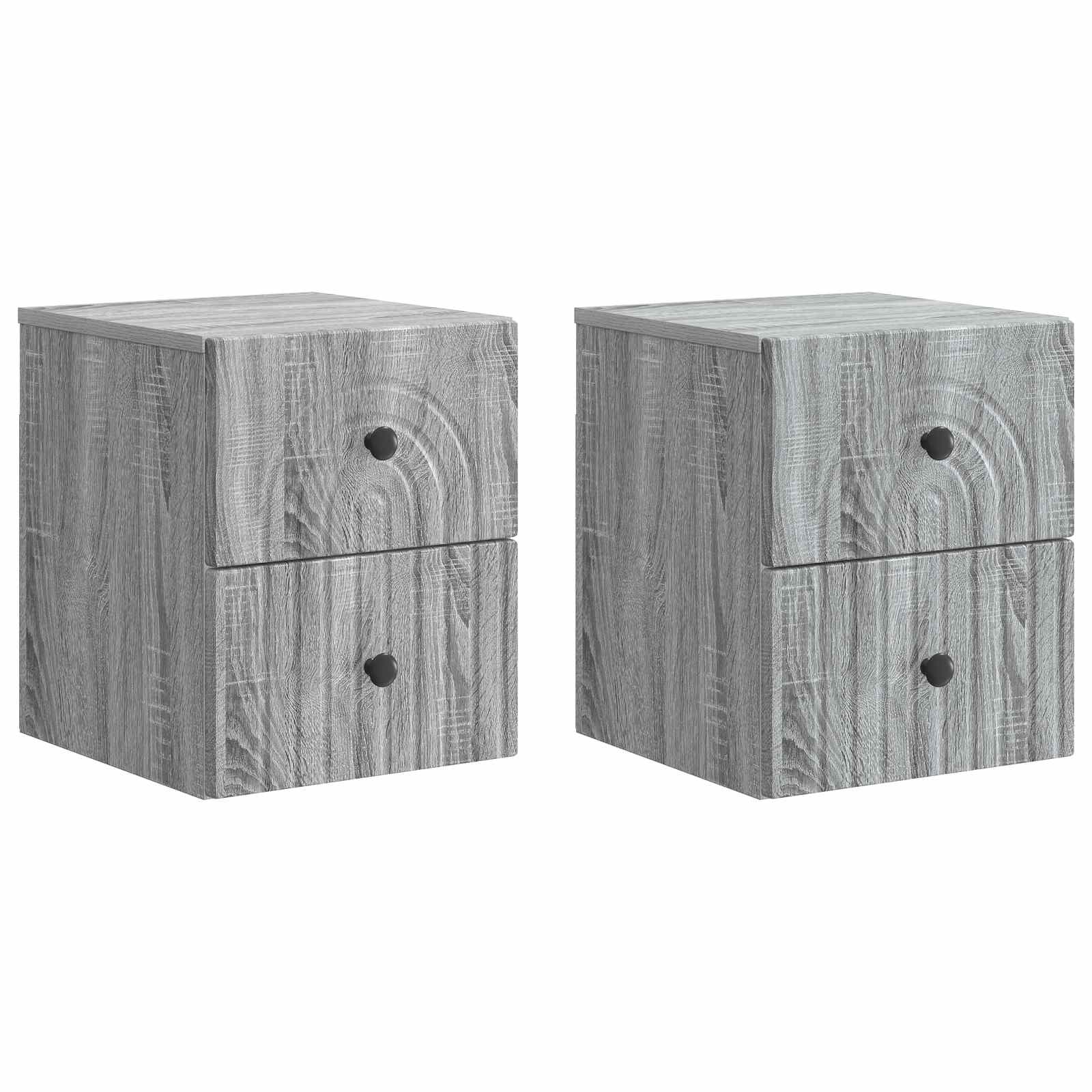 Cabinet de chevet mural 2 pcs Sonoma gris 33 x 34,5 x 40 cm - XIOS