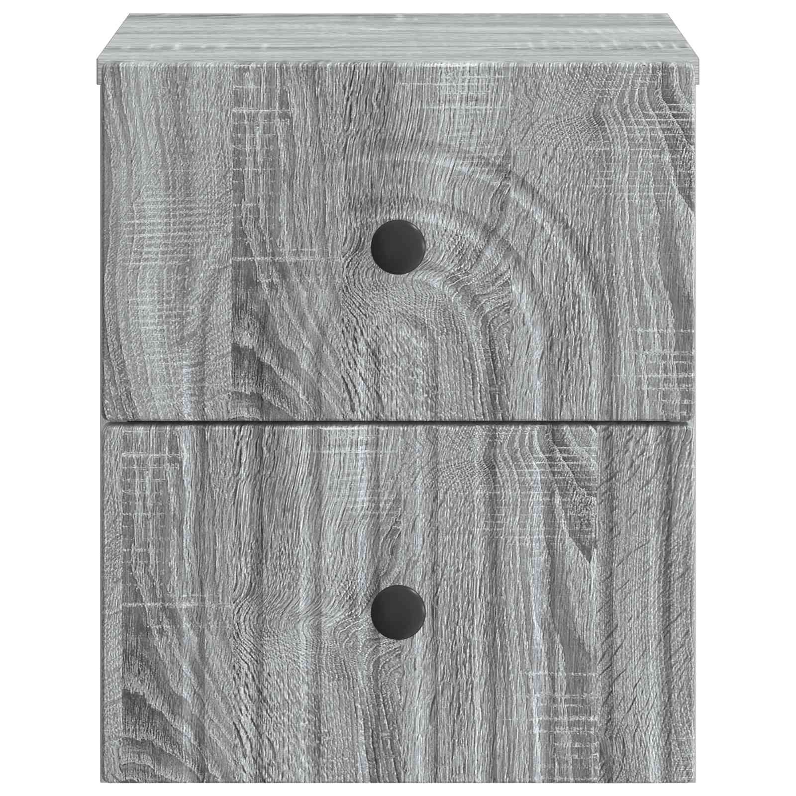 Cabinet de chevet mural 2 pcs Sonoma gris 33 x 34,5 x 40 cm - XIOS