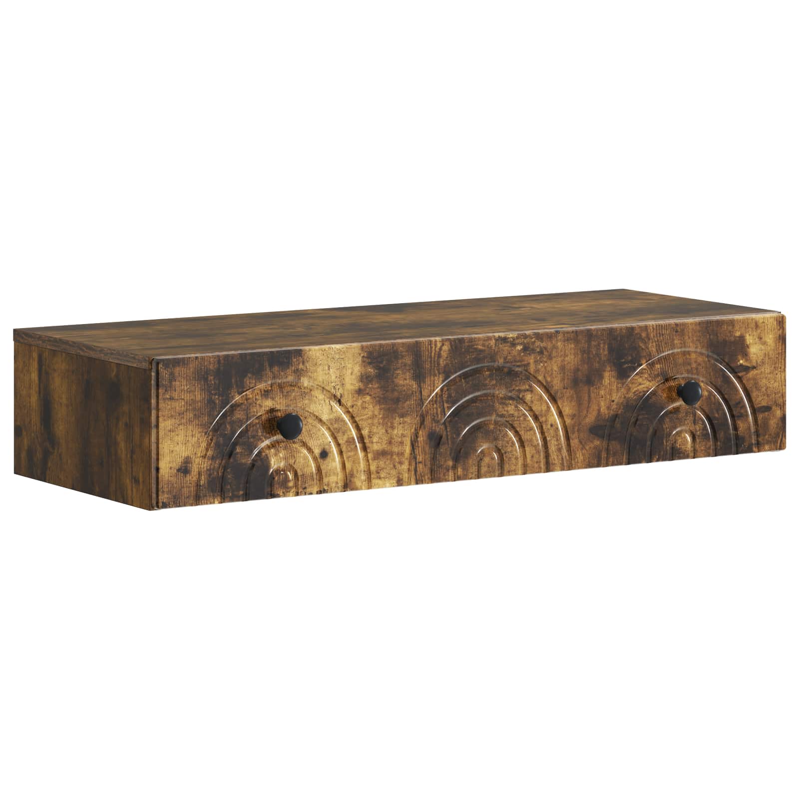 Table d'appoint murale Chêne fumé 87,5 x 34,5 x 17 cm - XIOS