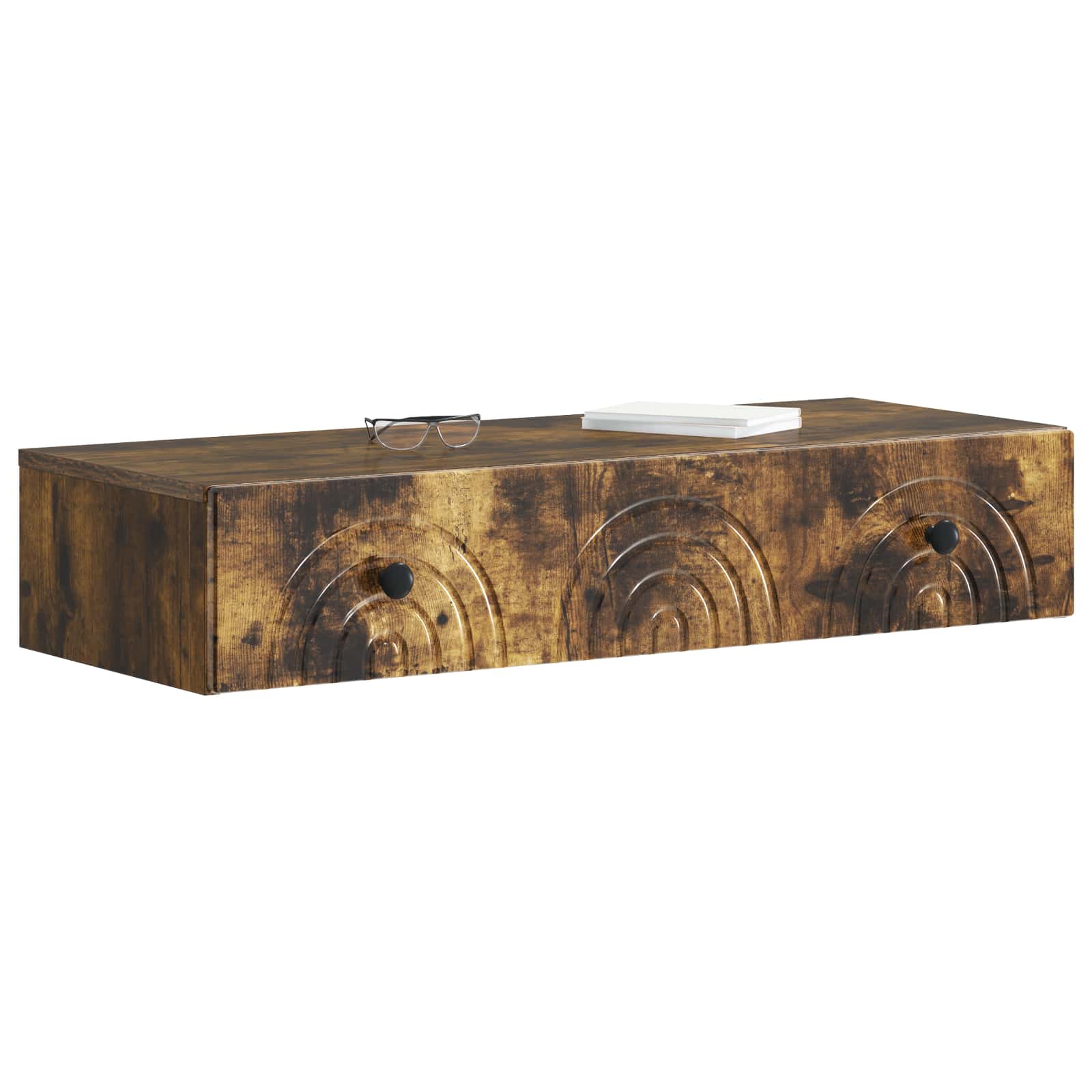Table d'appoint murale Chêne fumé 87,5 x 34,5 x 17 cm - XIOS