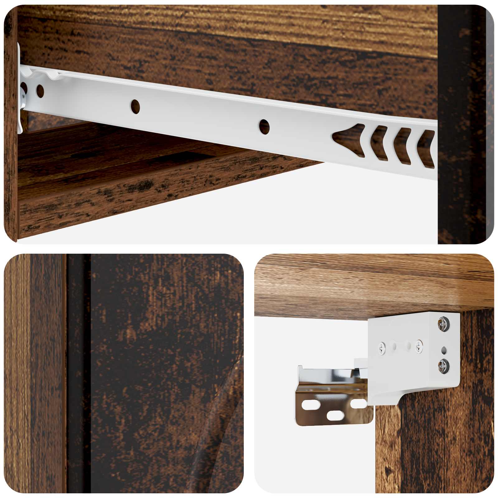 Table d'appoint murale Bois ancien 87,5 x 34,5 x 17 cm - XIOS