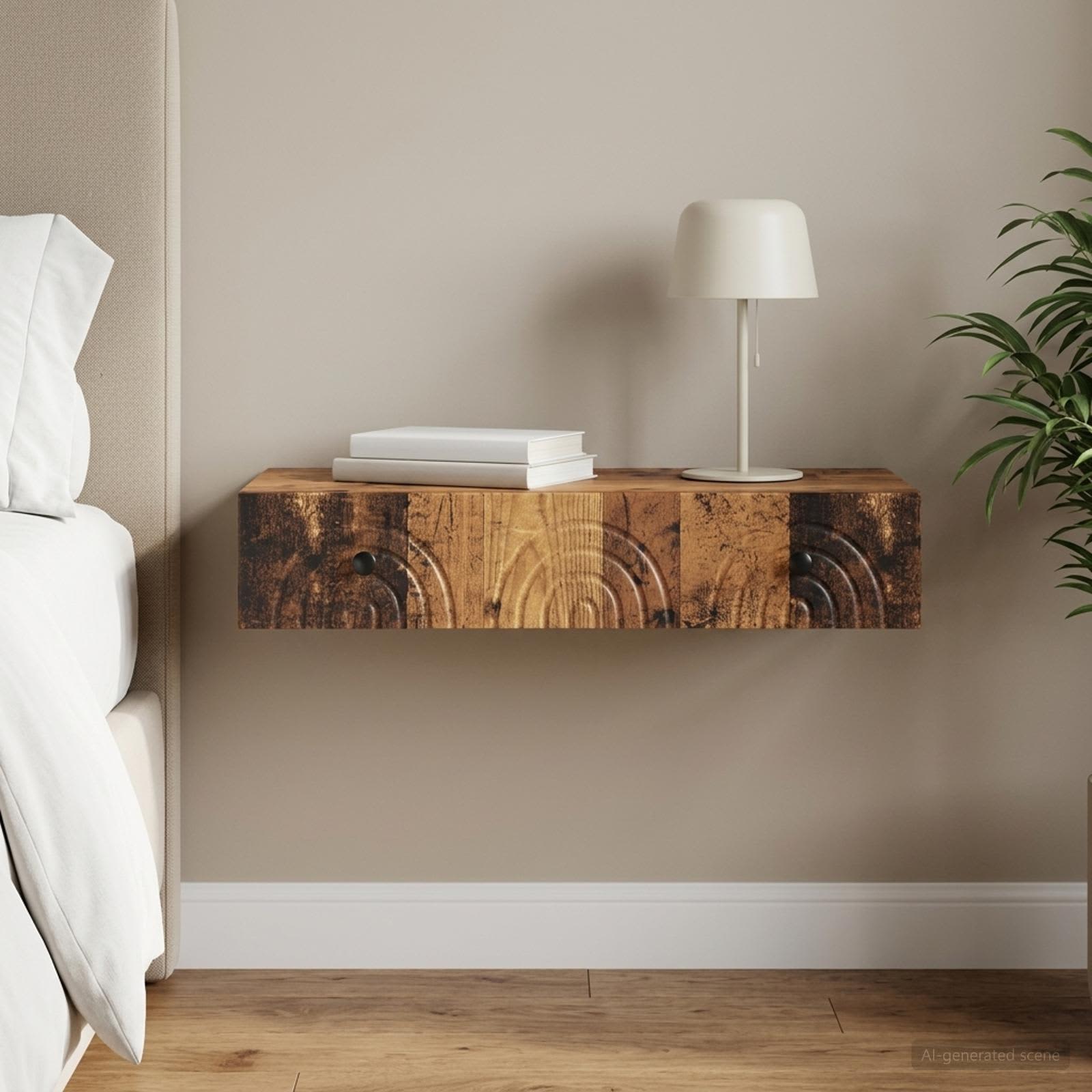 Table d'appoint murale Bois ancien 87,5 x 34,5 x 17 cm - XIOS