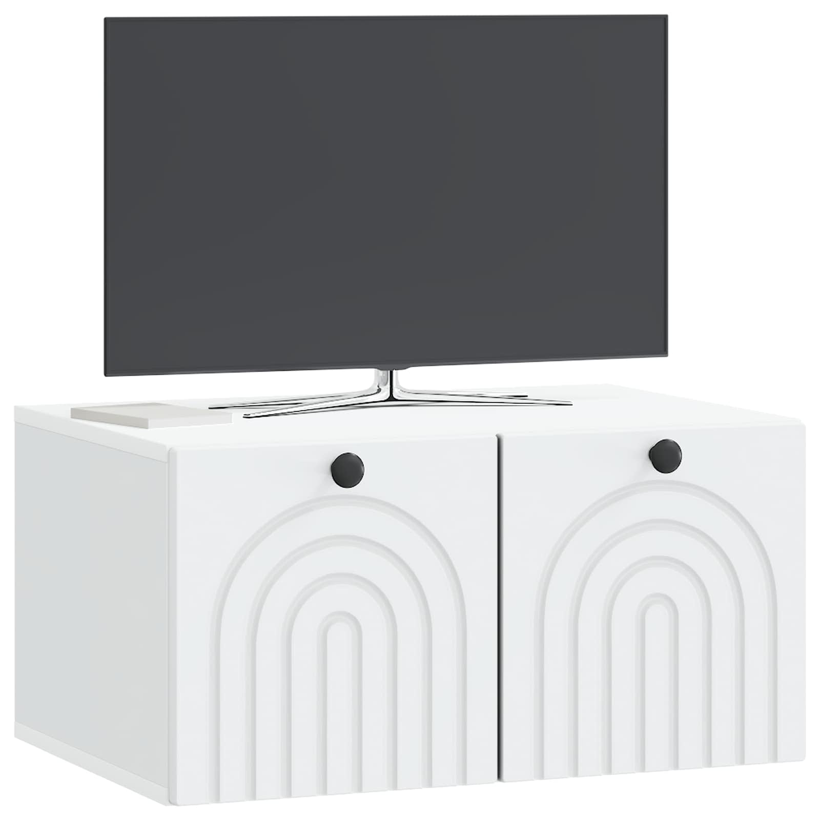 Meuble TV mural Blanc 59,5 x 41 x 30 cm Bois d'ingénierie - XIOS