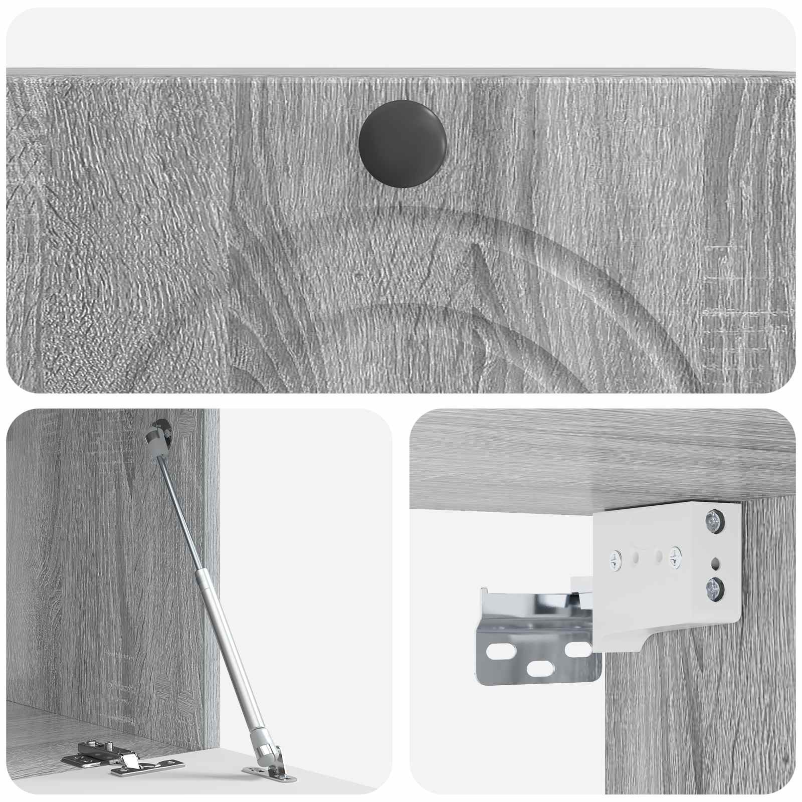 Meuble TV mural Sonoma gris 59,5 x 41 x 30 cm Bois d'ingénierie - XIOS