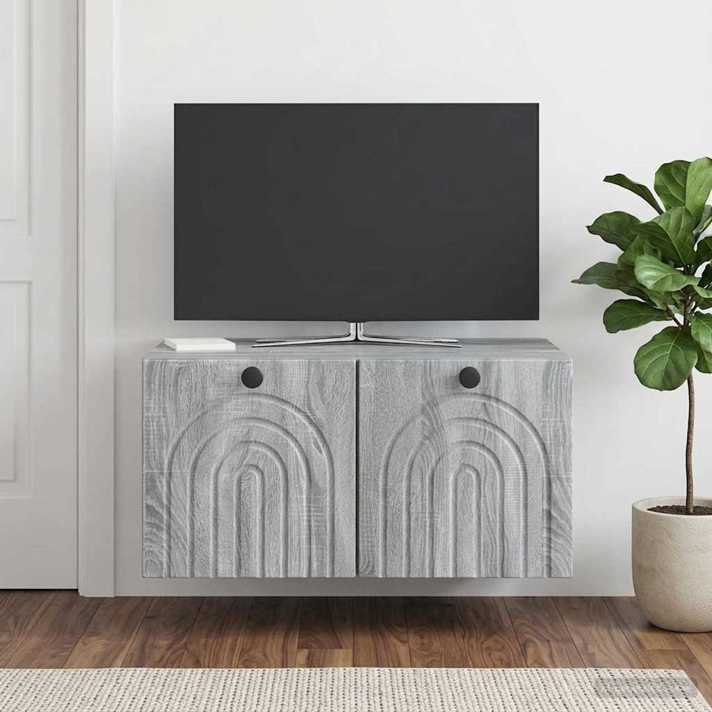 Meuble TV mural Sonoma gris 59,5 x 41 x 30 cm Bois d'ingénierie - XIOS